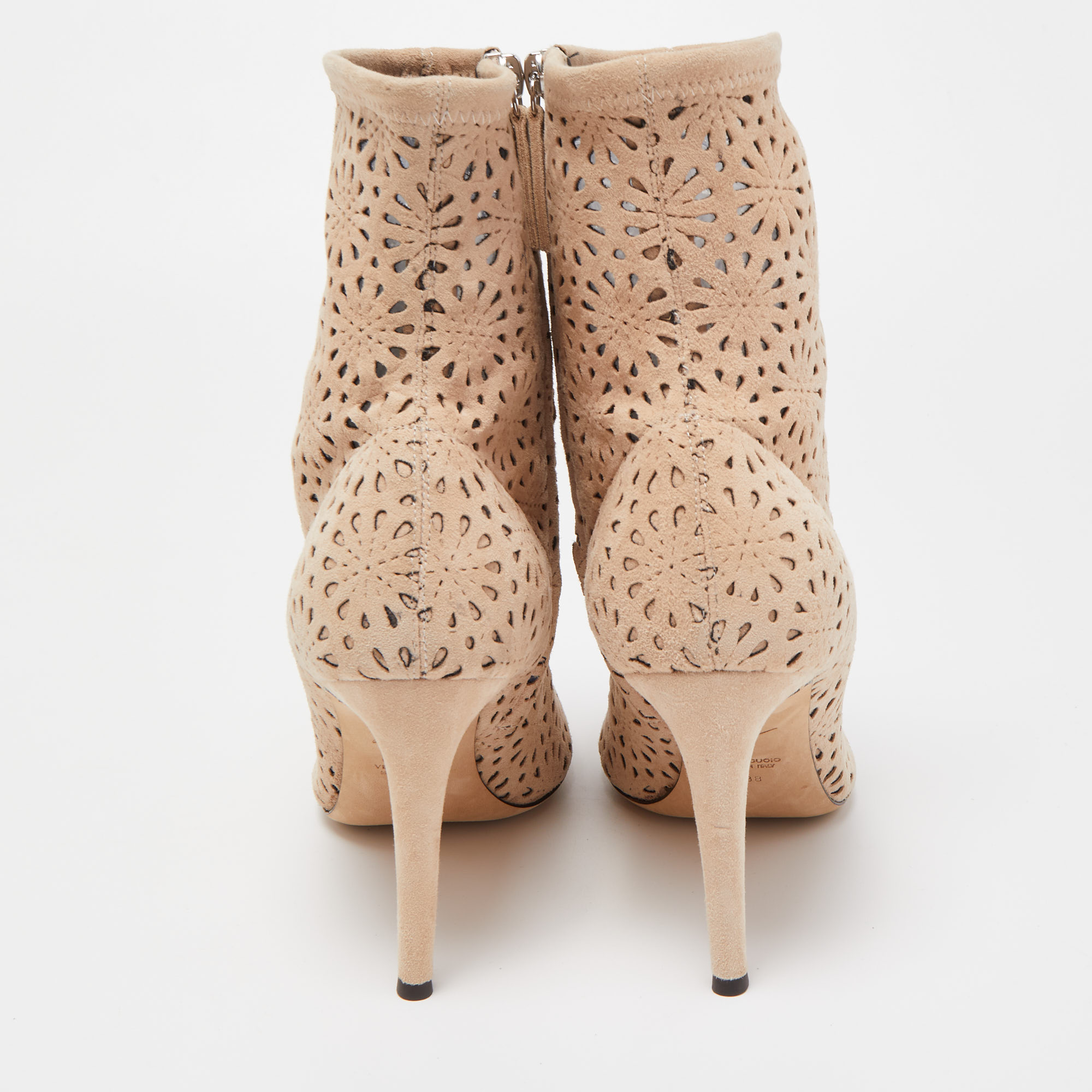 Giuseppe Zanotti Beige Suede Ankle Boots Size 38