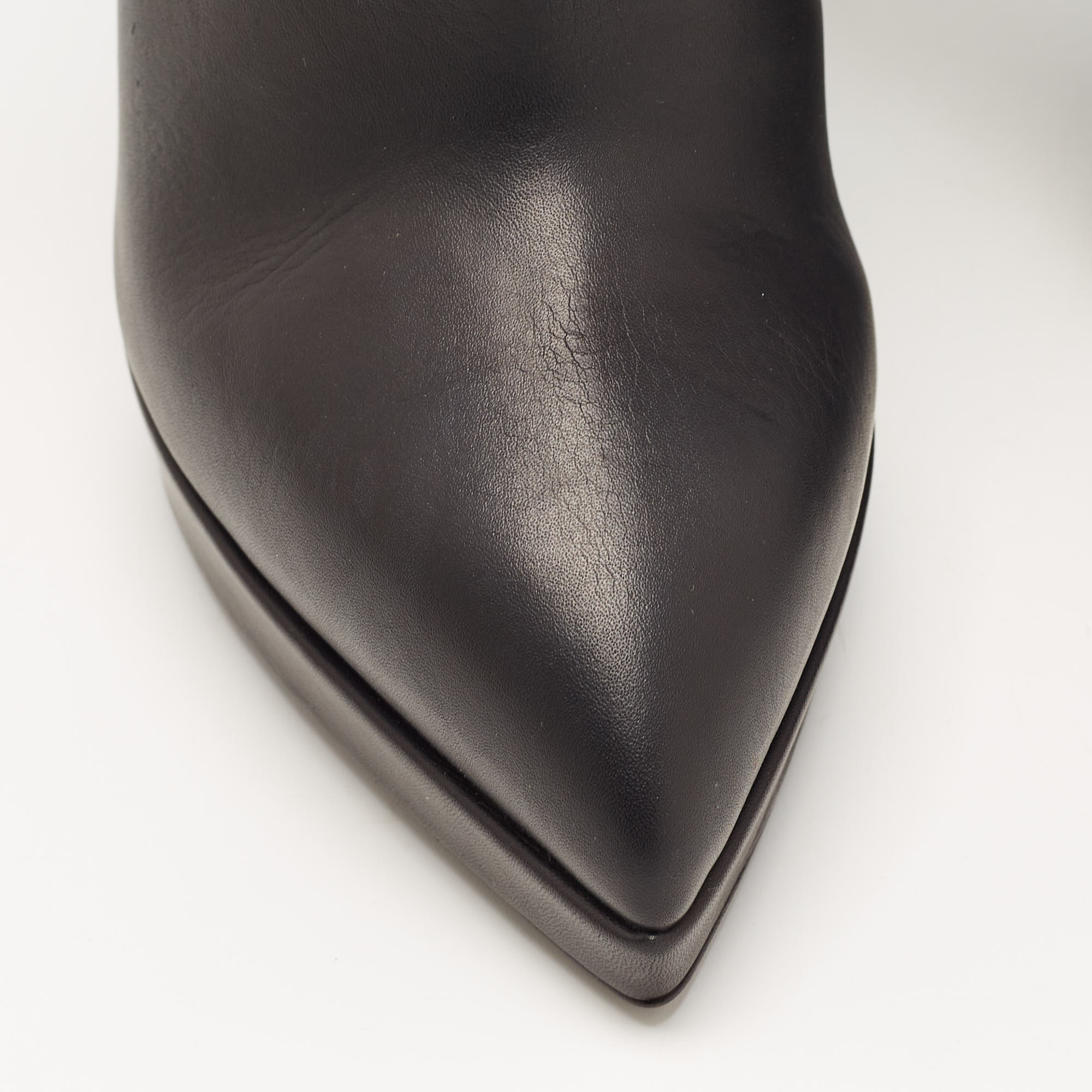 Giuseppe Zanotti Black Leather Emy Stud Ankle Boots Size 41
