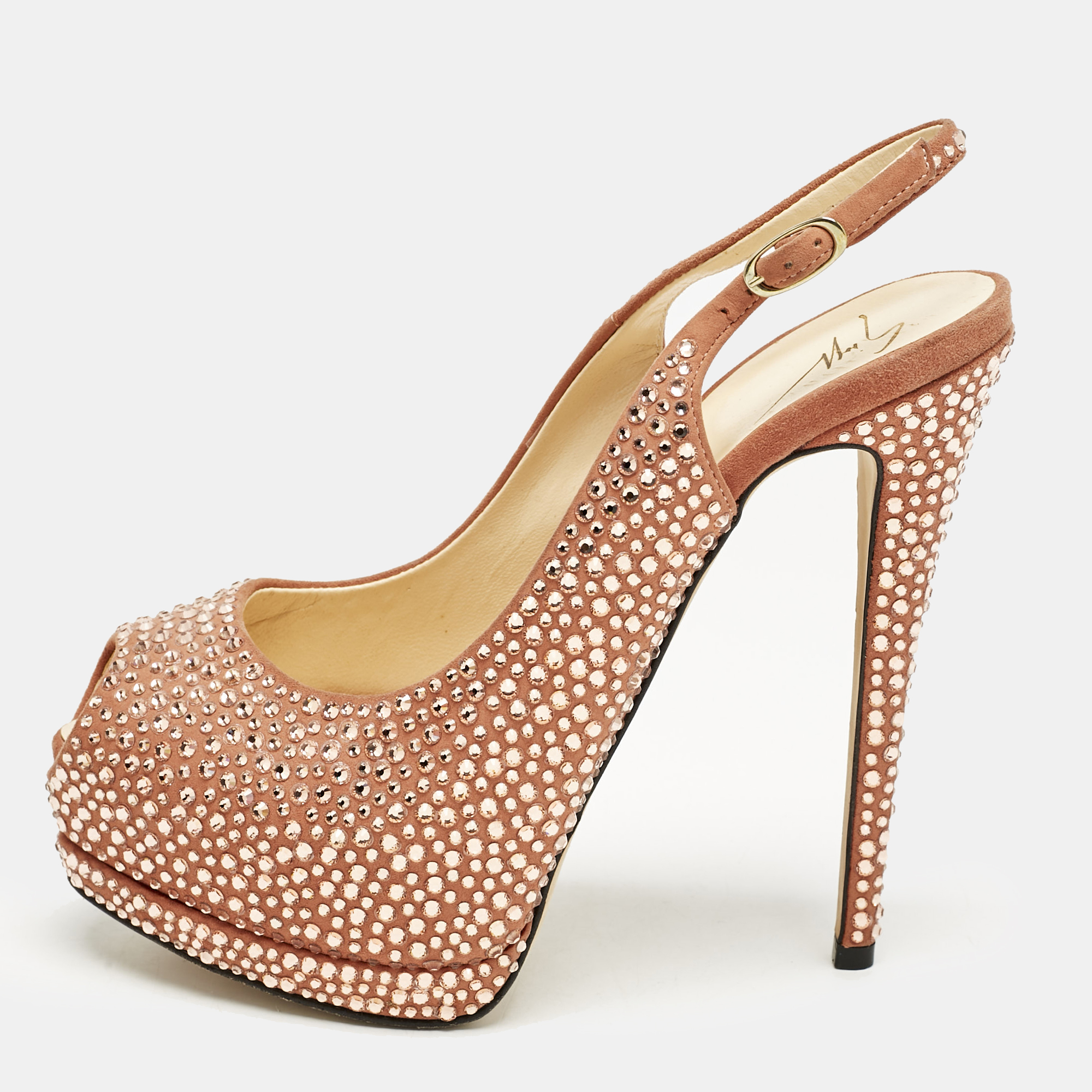 Giuseppe Zanotti Pink Suede Crystal Embellished Liza Peep Toe Platform Pumps Size
Giuseppe Zanotti Pink Suede Crystal Embellished Liza Peep Toe Platform Pumps Size