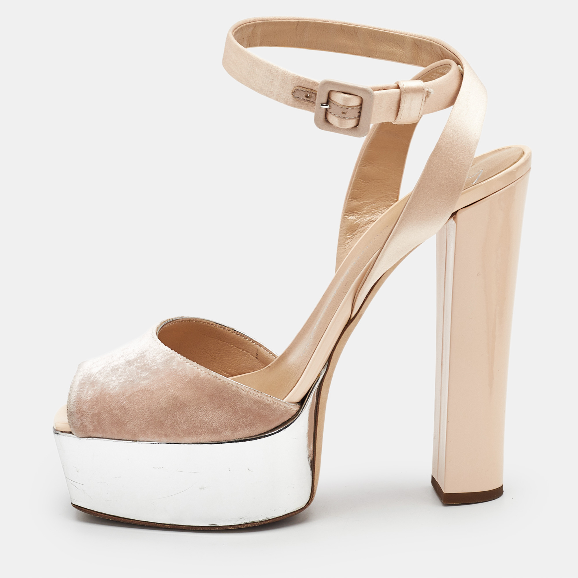 Giuseppe Zanotti Beige Satin and Velvet Lavinia Platform Sandals Size
Giuseppe Zanotti Beige Satin and Velvet Lavinia Platform Sandals Size