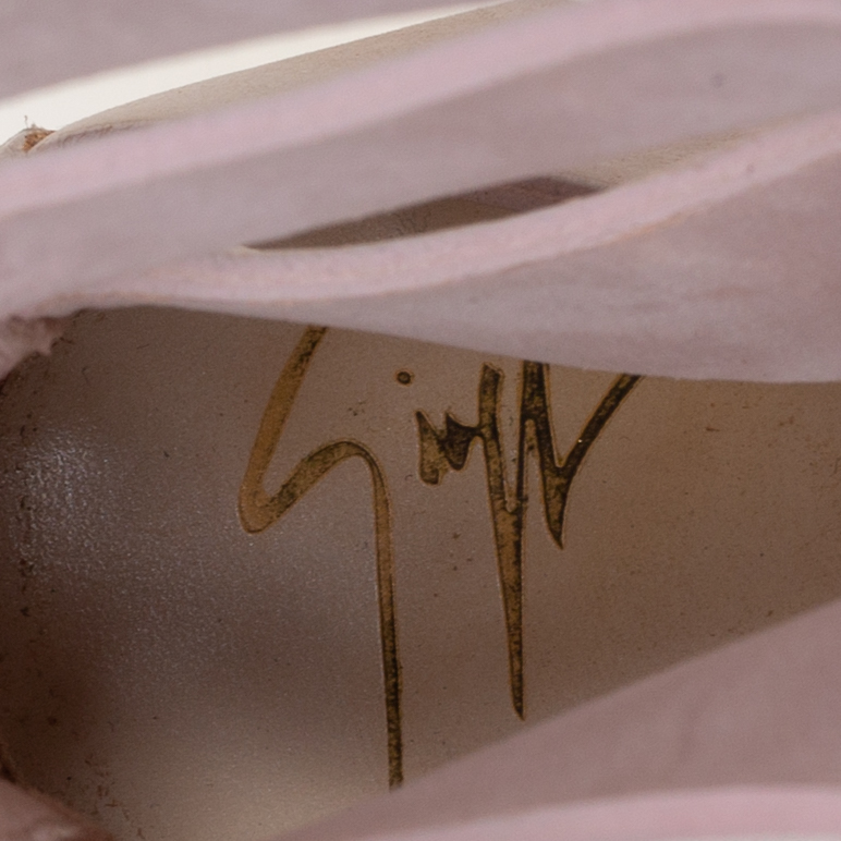 Giuseppe Zanotti Pink Leather Cut Out Booties Size 36