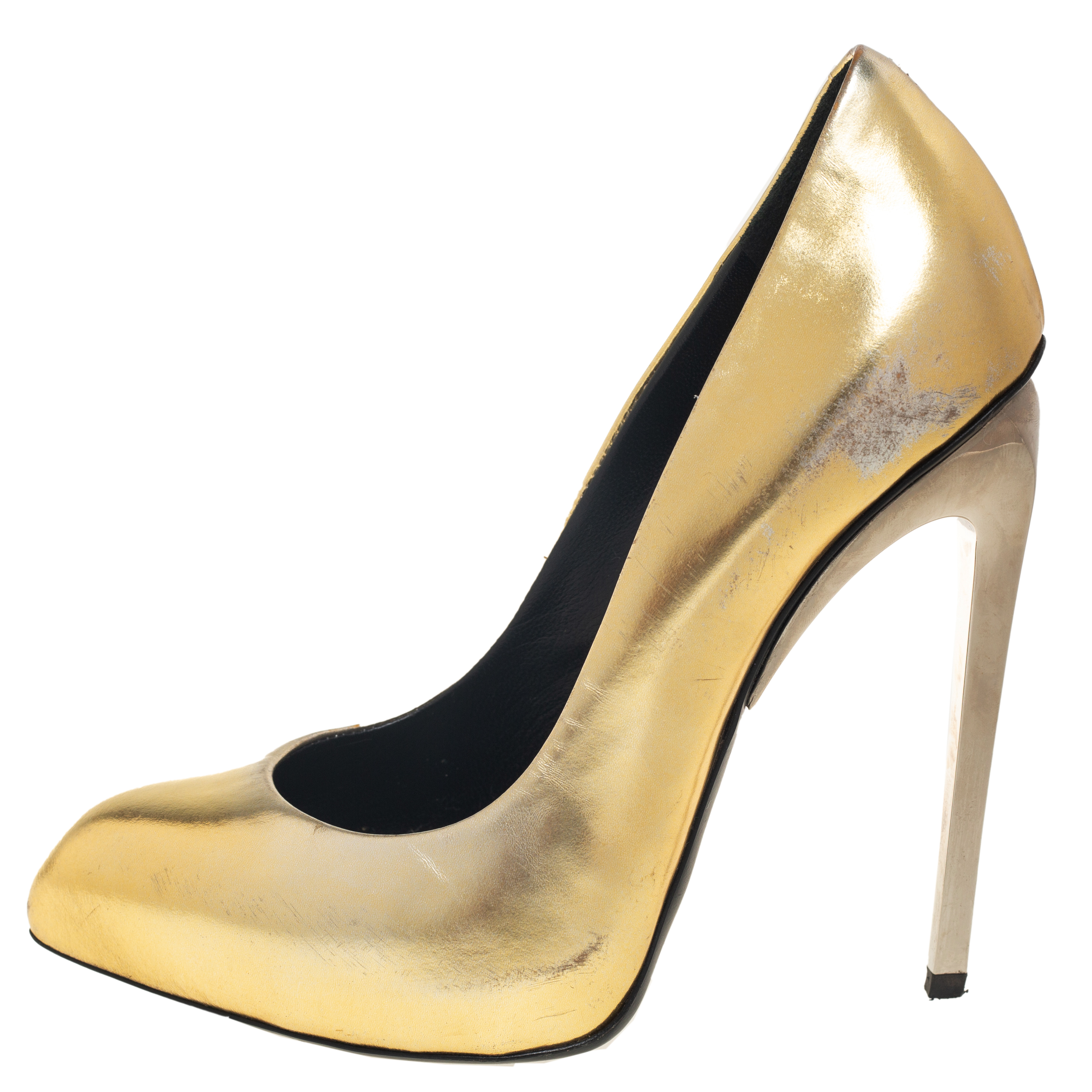 Giuseppe Zanotti Gold Leather Pumps Size 36