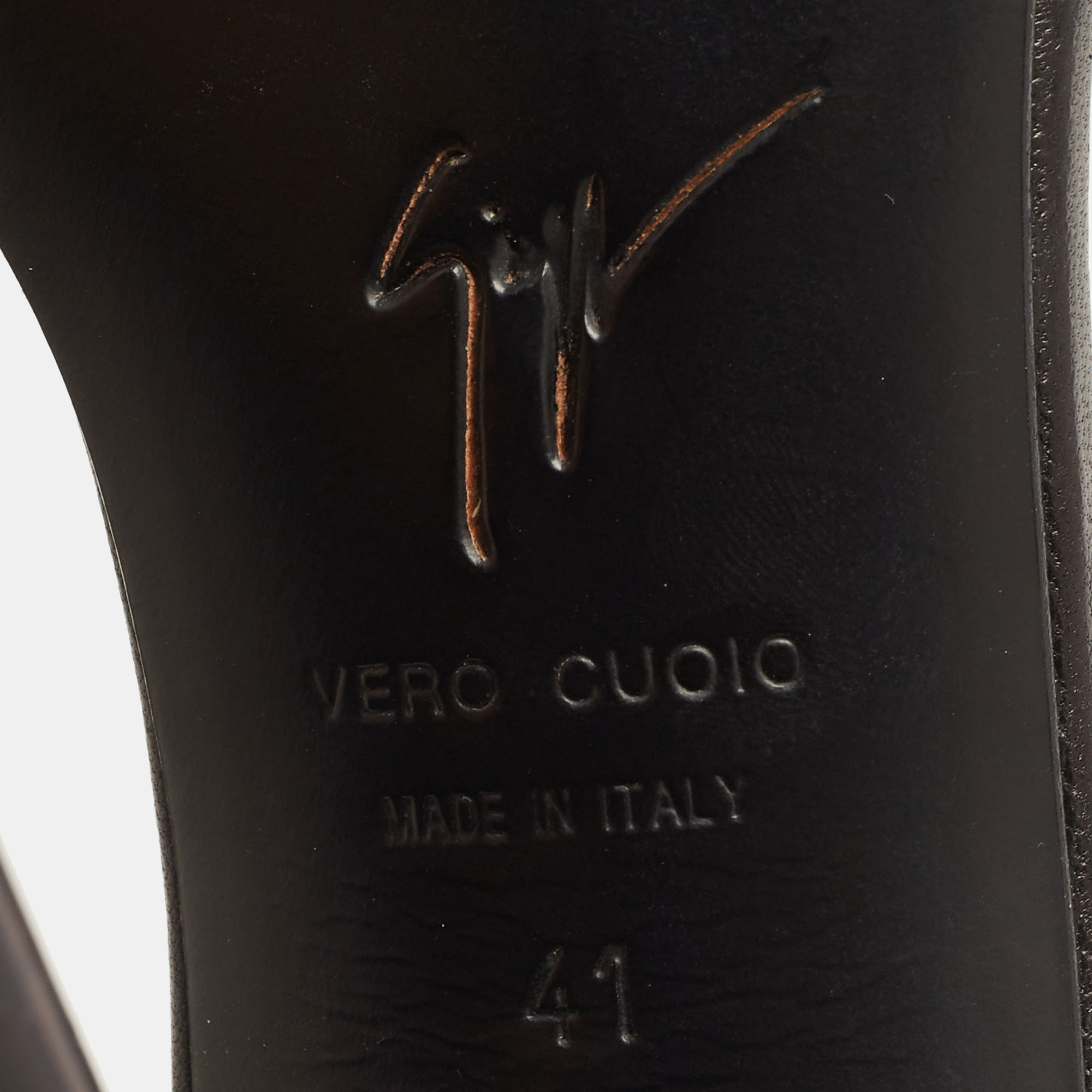 Giuseppe Zanotti Black Suede Embellished Ankle Strap Sandals Size 41