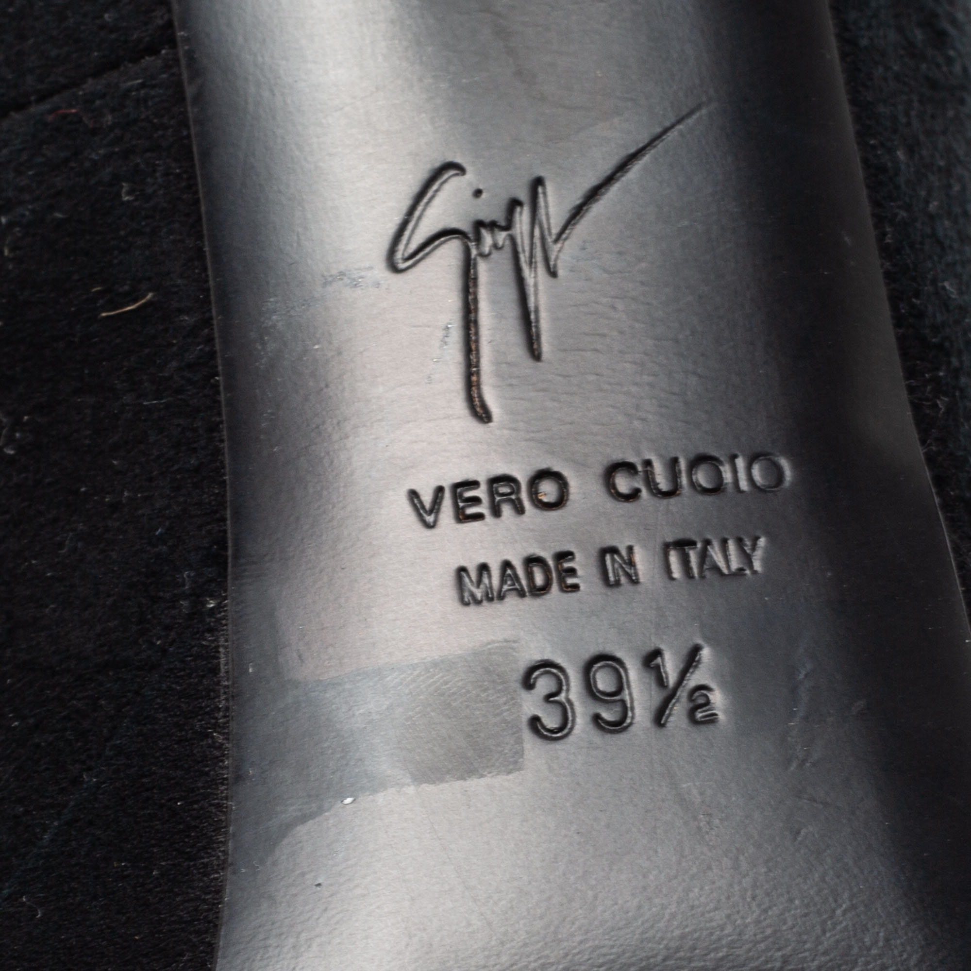 Giuseppe Zanotti Black Suede Ankle-Strap Platform Pumps Size 39.5