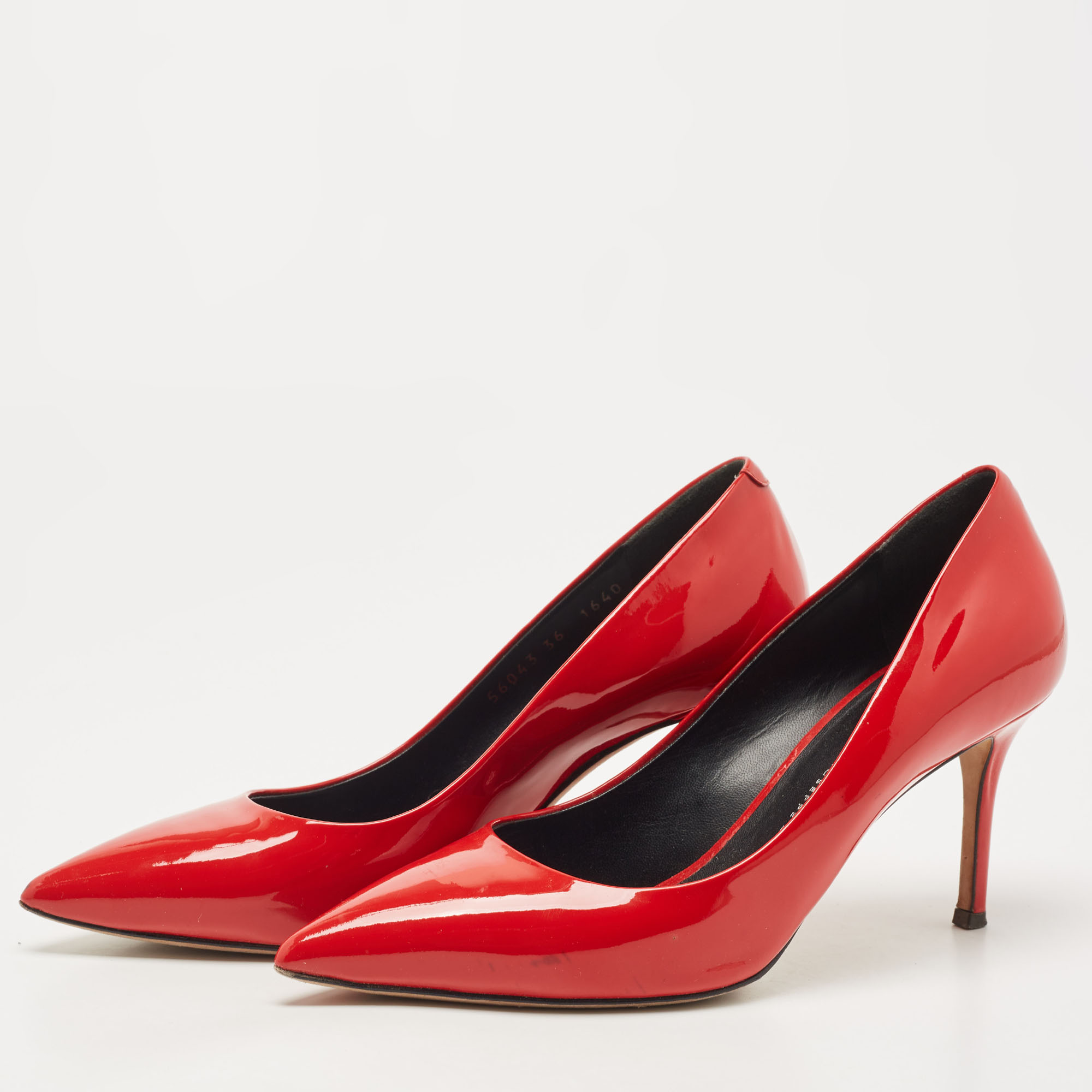 Giuseppe Zanotti Red Patent Leather Lucrezia Pumps Size 36