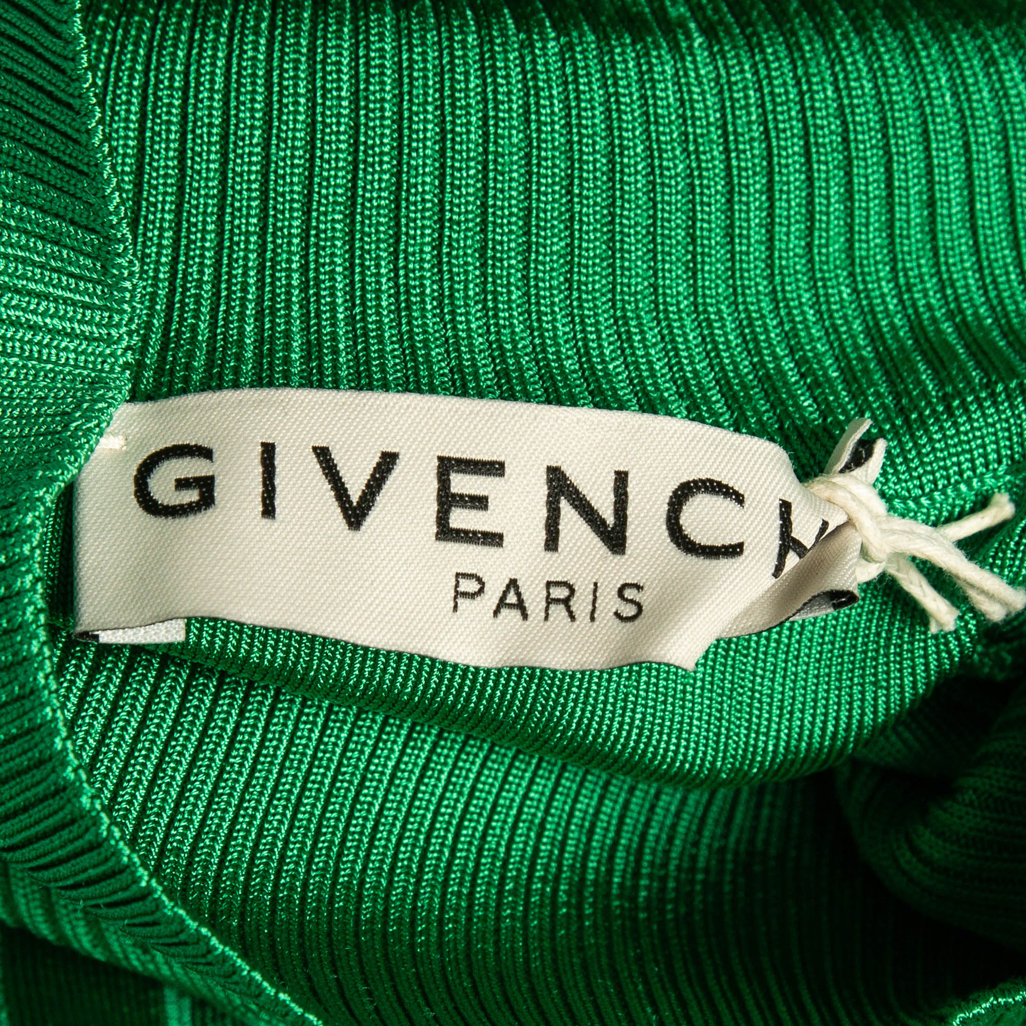 Givenchy Green Rib Knit Turtle Neck Sweater M