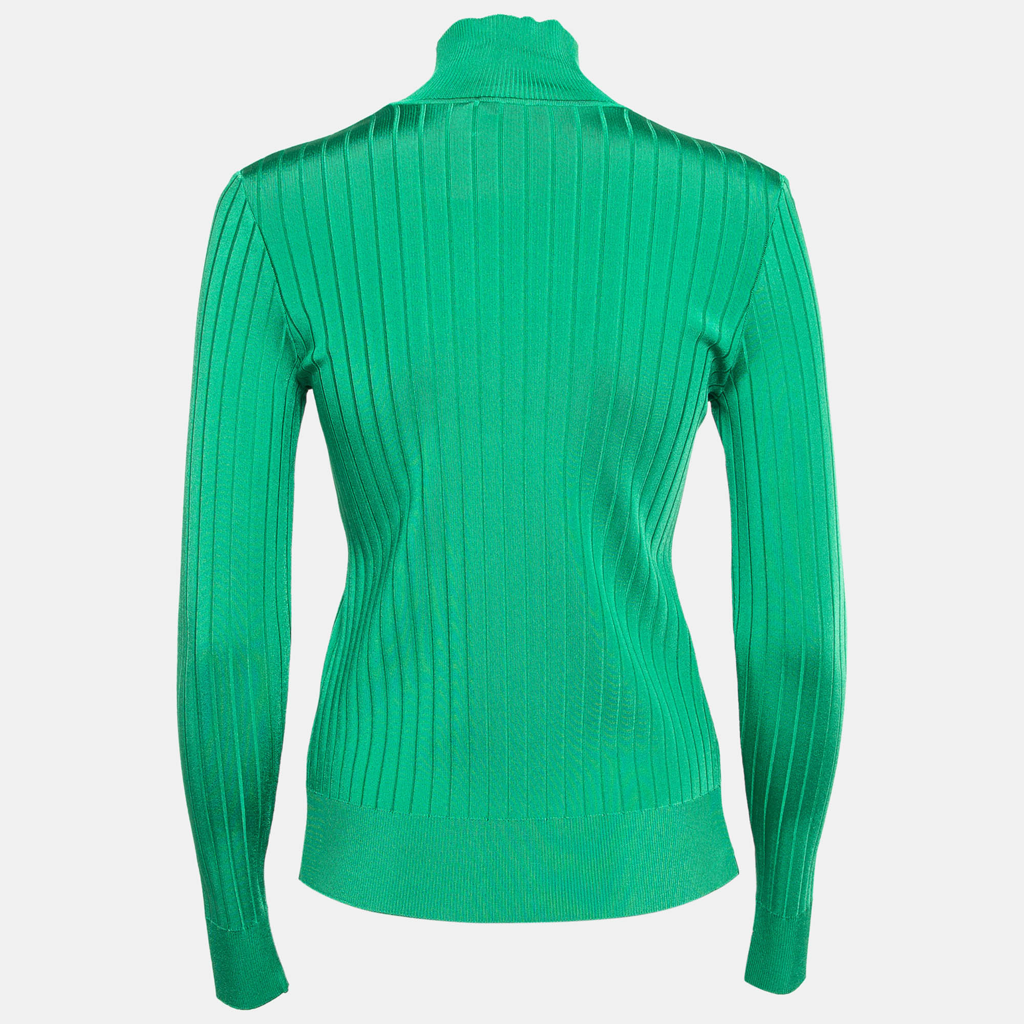 Givenchy Green Rib Knit Turtle Neck Sweater M