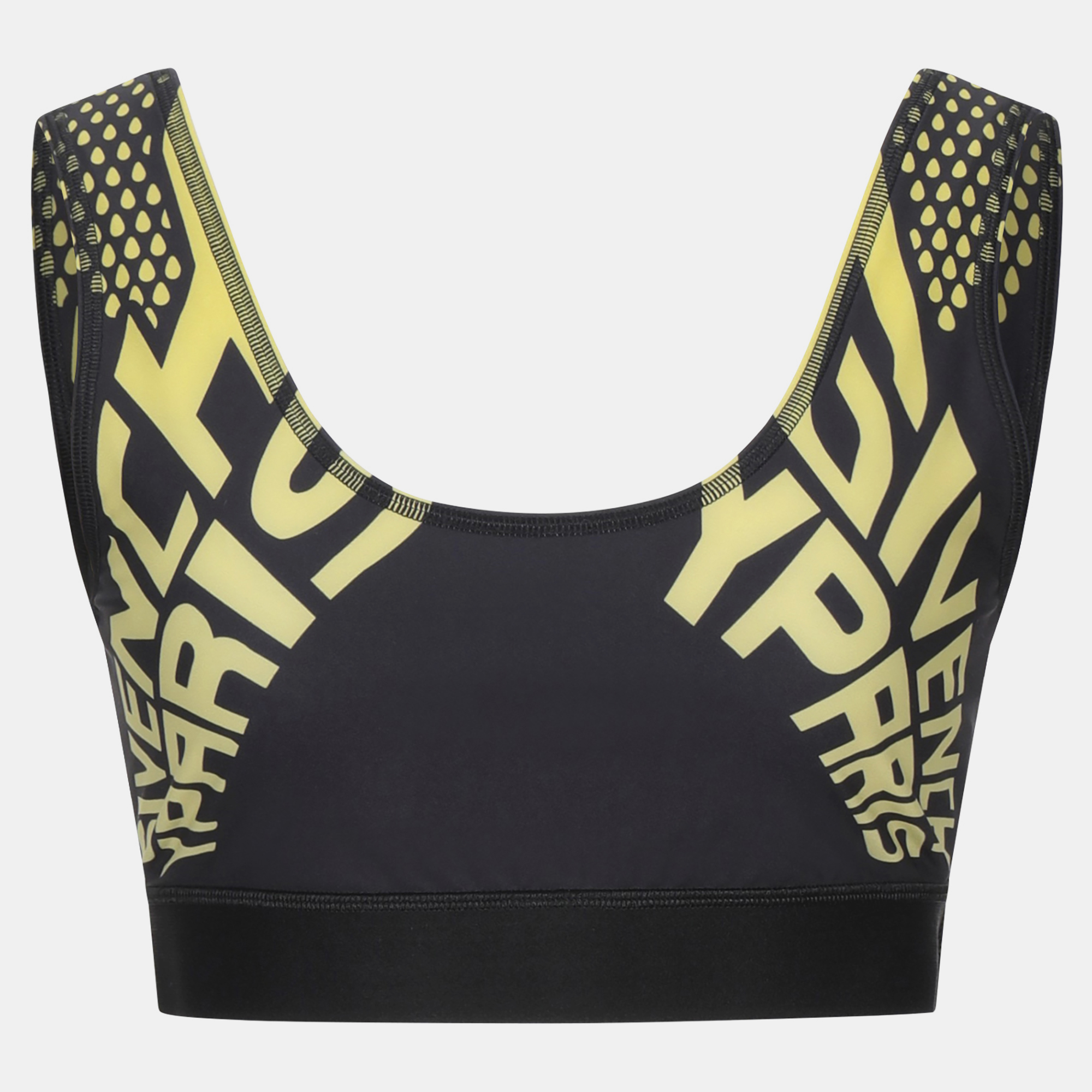 Givenchy black/yellow jersey sports bra top size 40