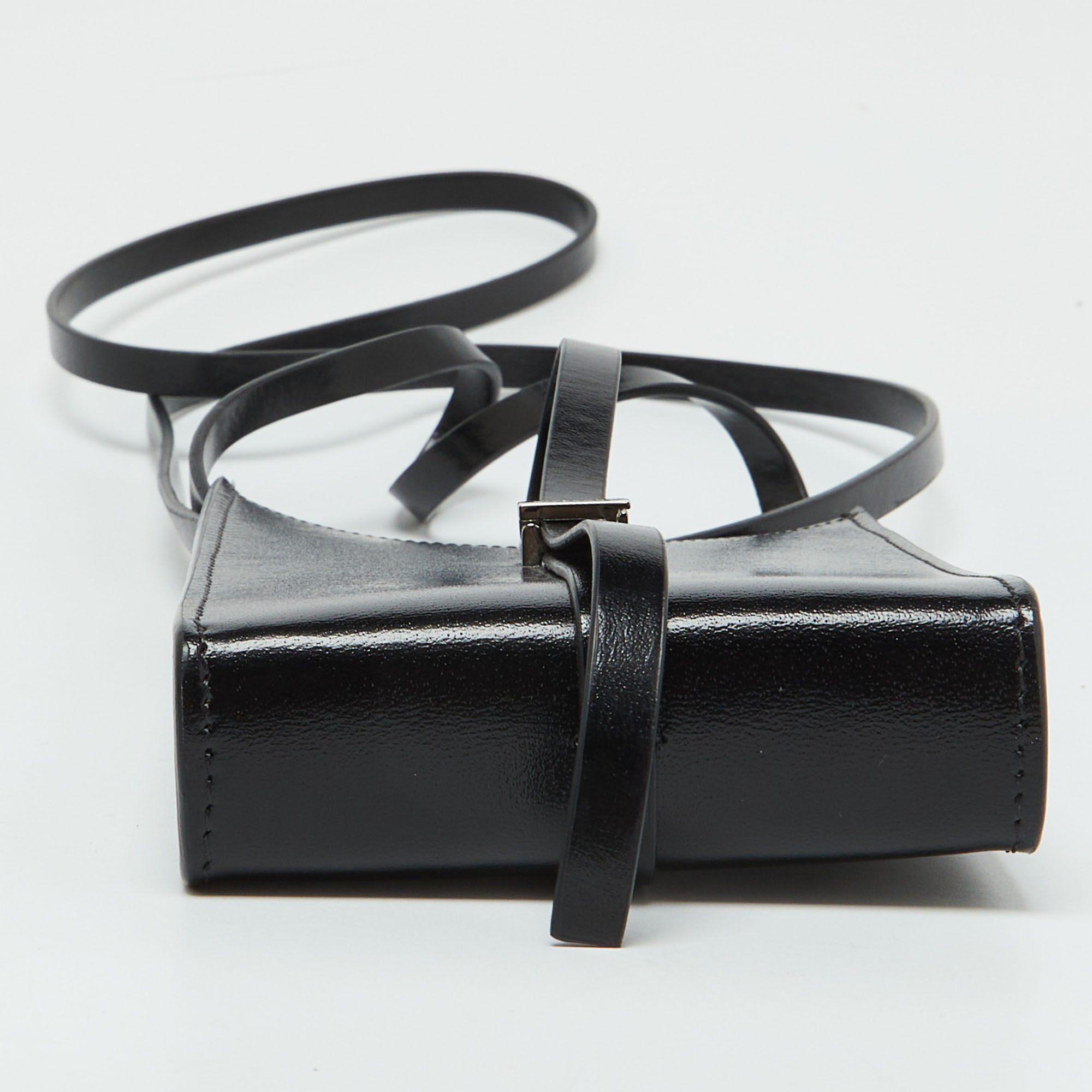 Givenchy Black Leather Micro Cut Out Crossbody Bag