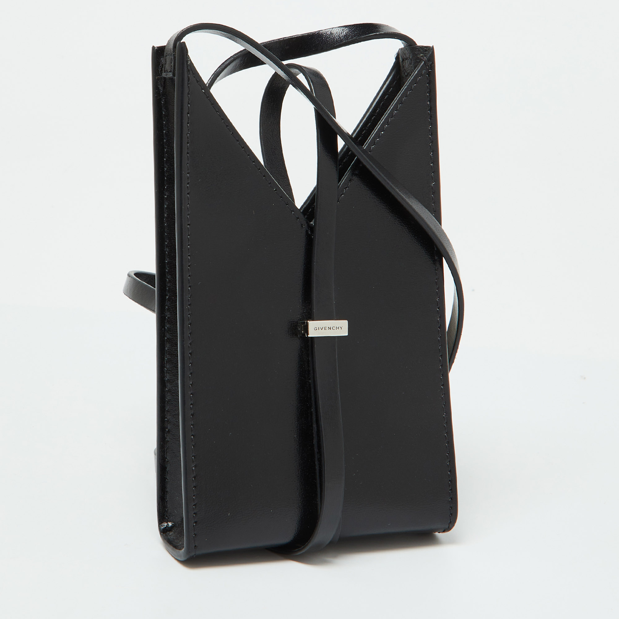 Givenchy Black Leather Micro Cut Out Crossbody Bag