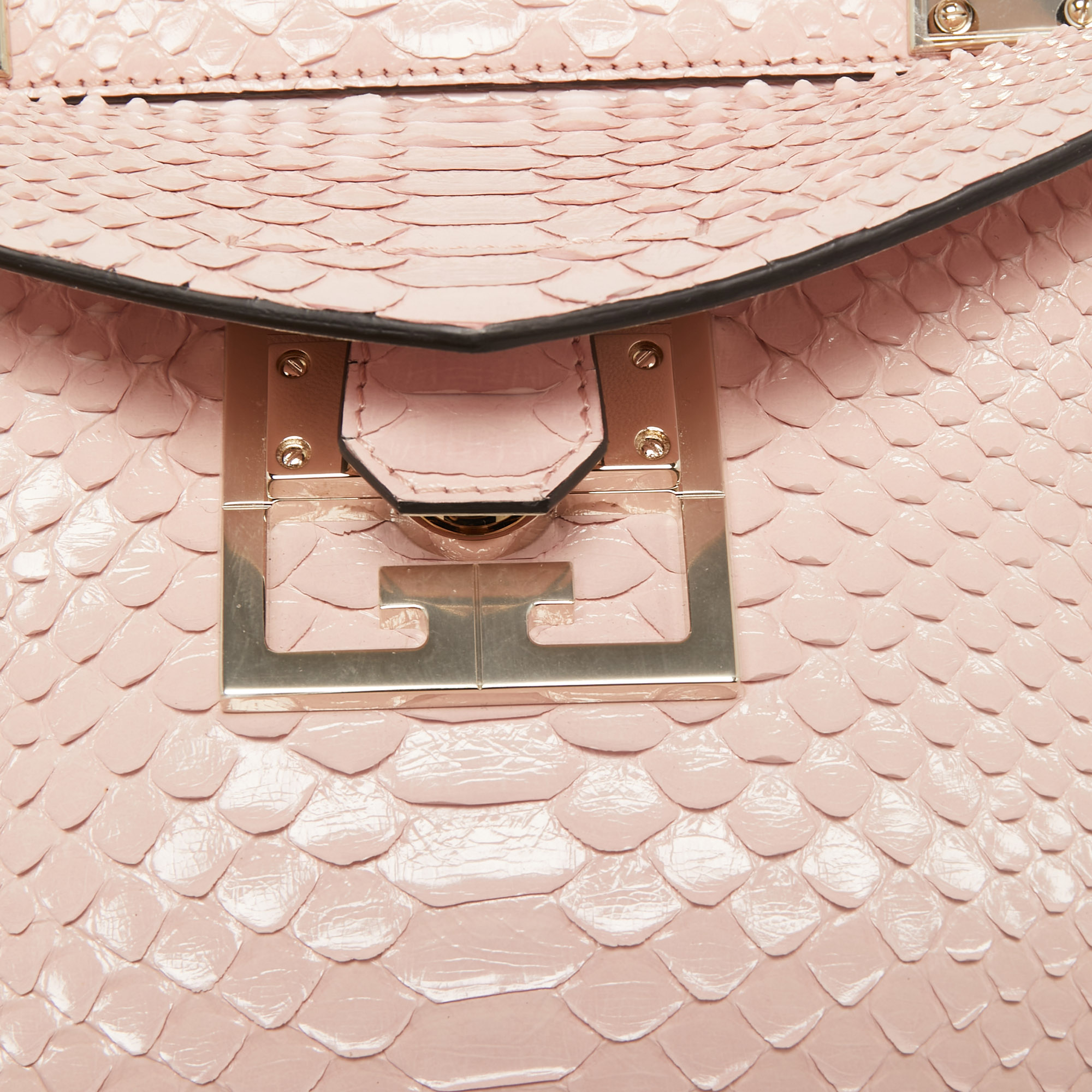 Givenchy Pink Python Mini Mystic Top Handle Bag