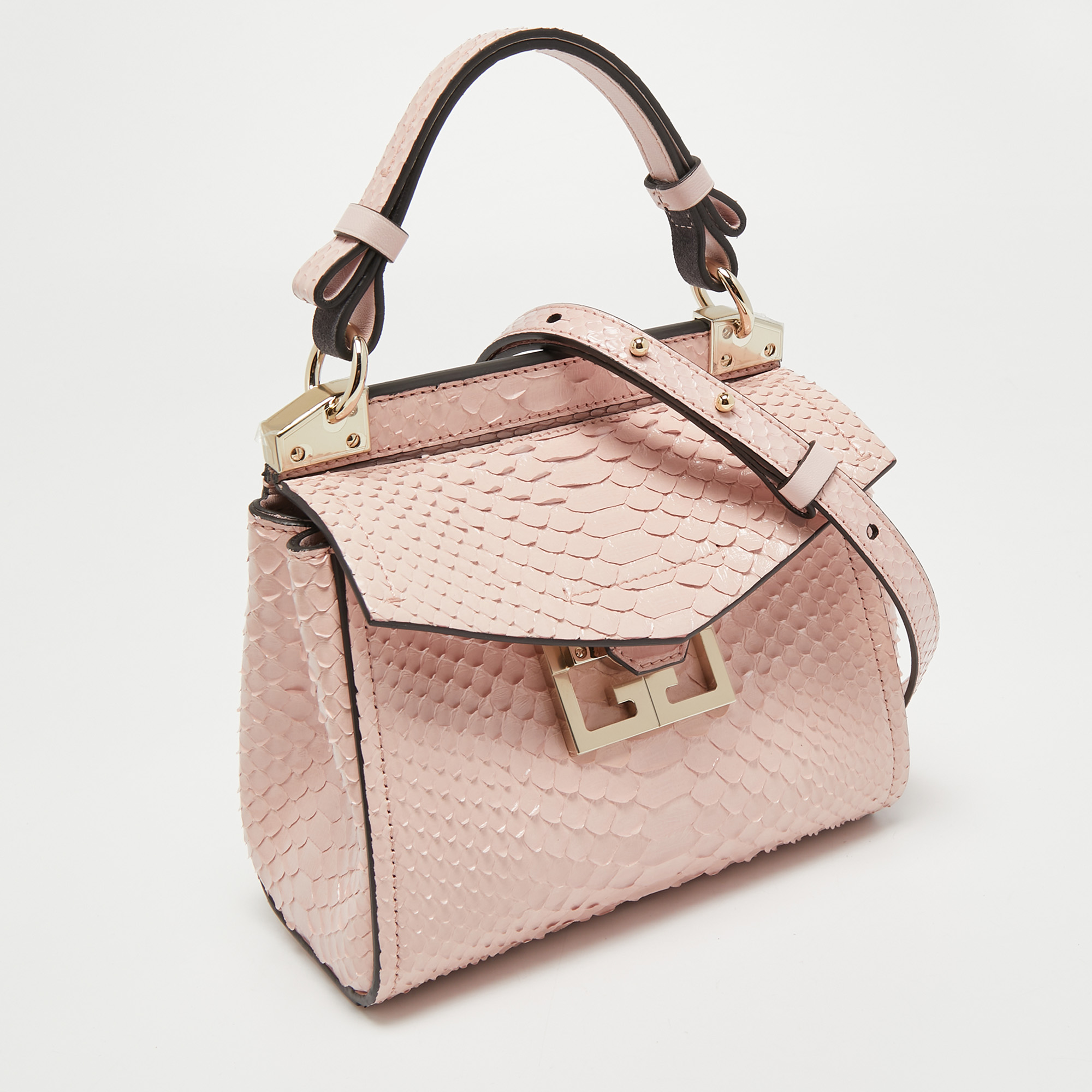 Givenchy Pink Python Mini Mystic Top Handle Bag