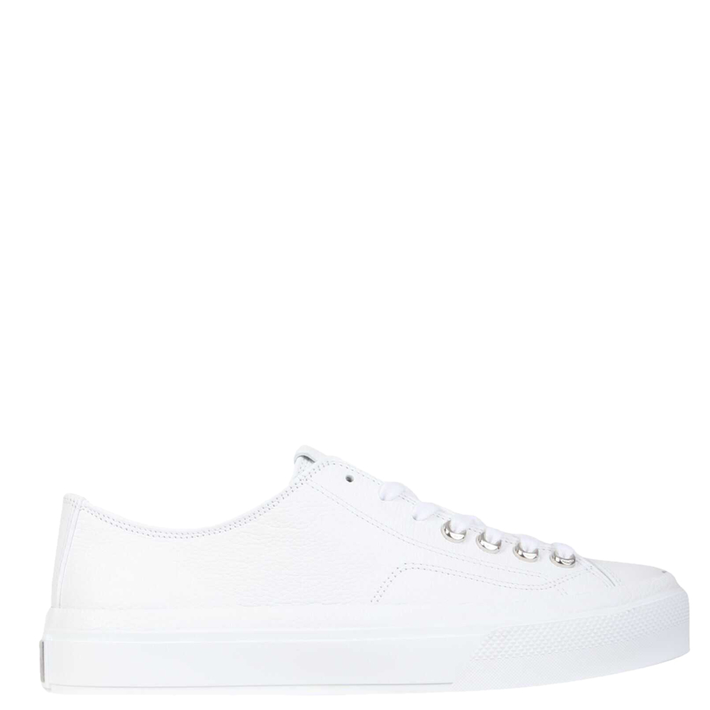 Givenchy White Calfskin Leather City Sneakers Size IT 38