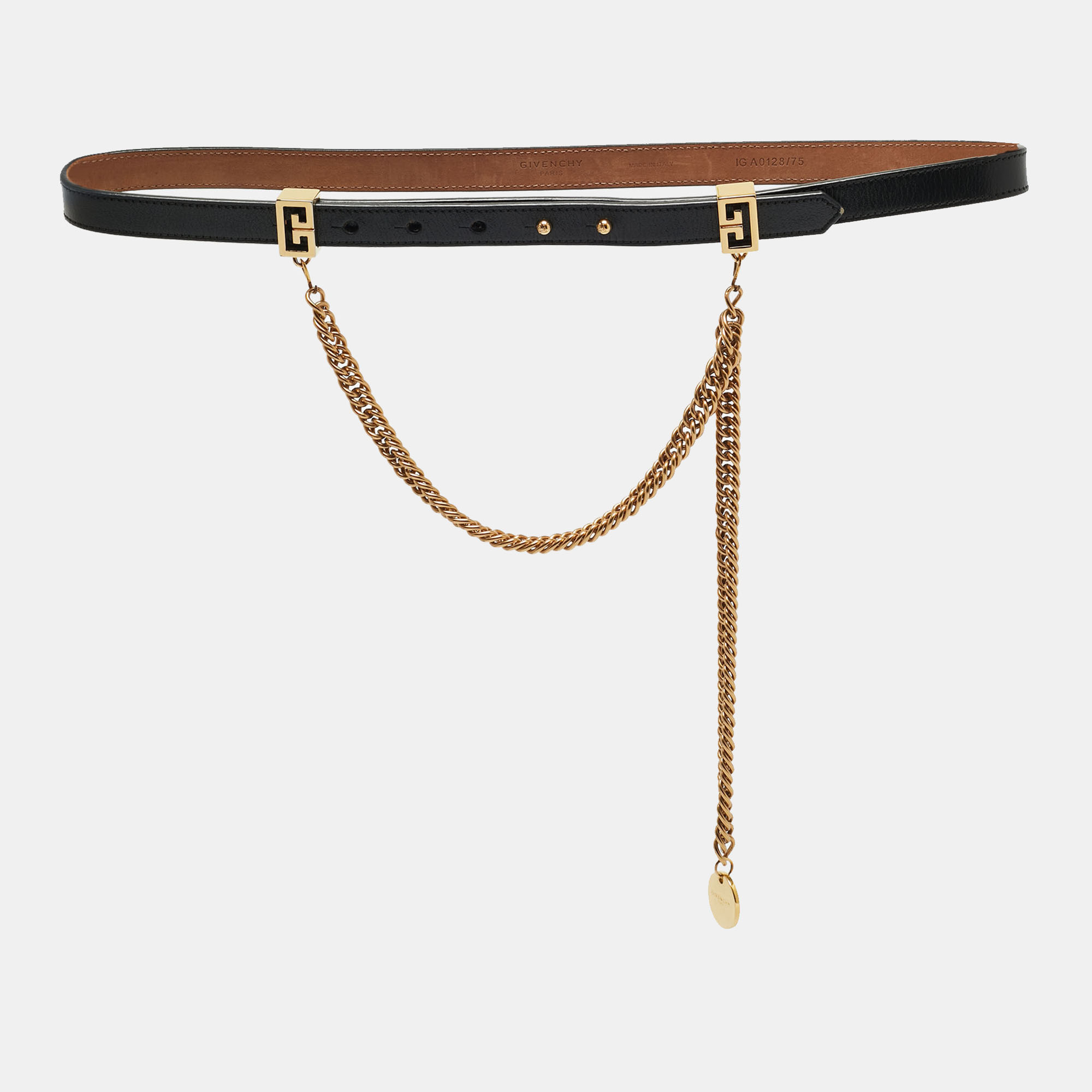 Givenchy Chain Detail Slim Belt Black Leather
Givenchy Chain Detail Slim Belt Black Leather