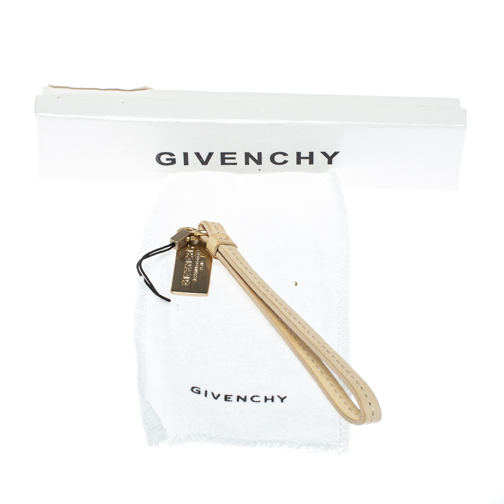 Givenchy Beige Leather Cell Phone Charm