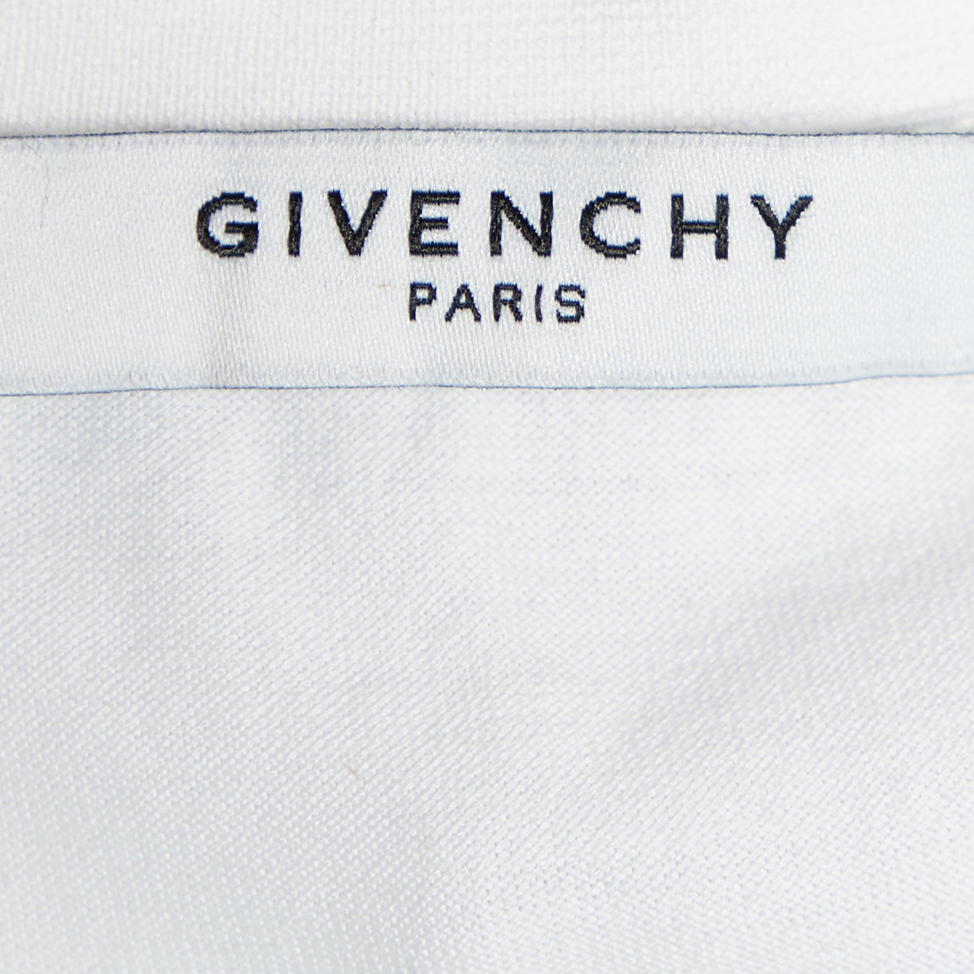 Givenchy White Printed Cotton Knit Round Neck T-Shirt L