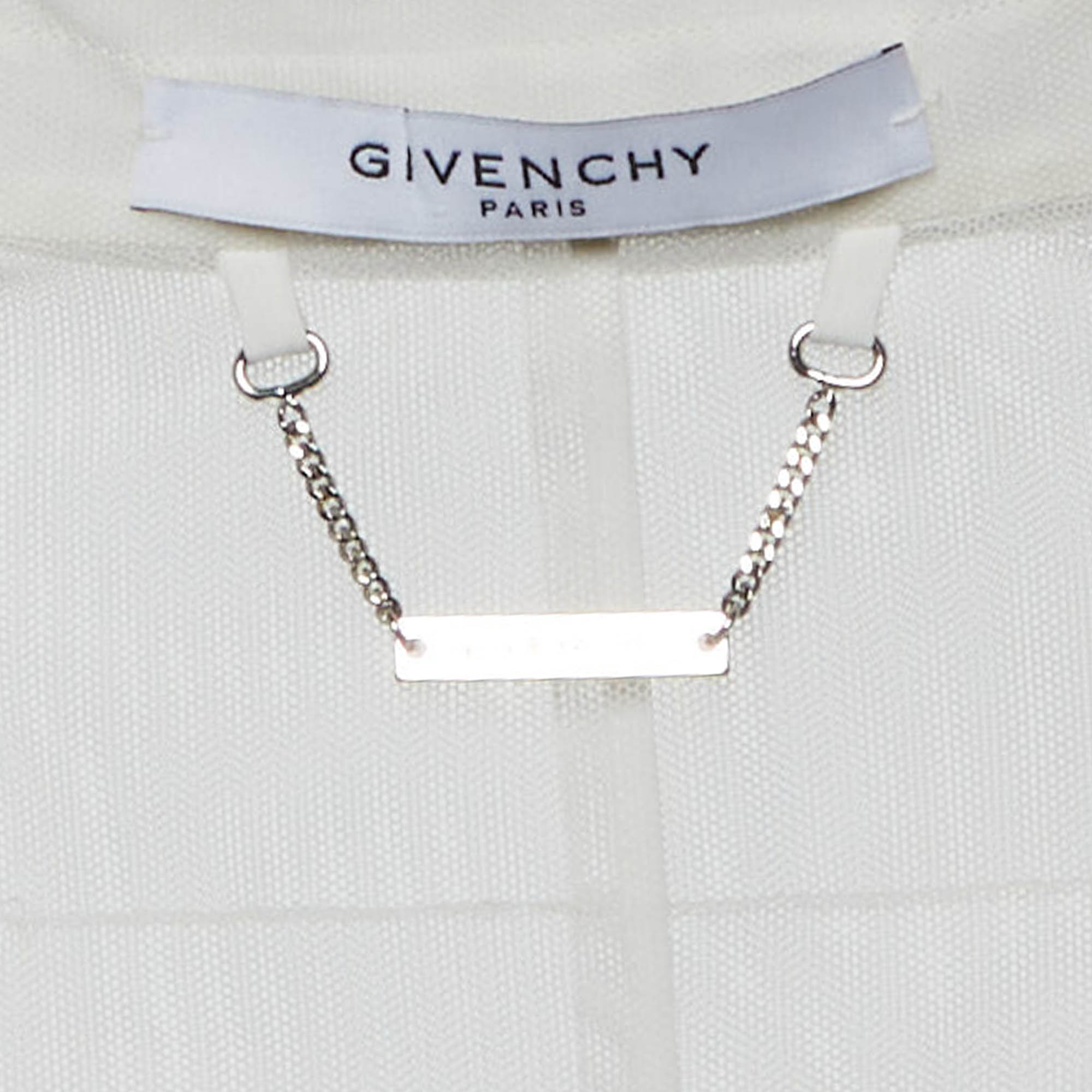 Givenchy White Mesh Sleeveless Jacket S