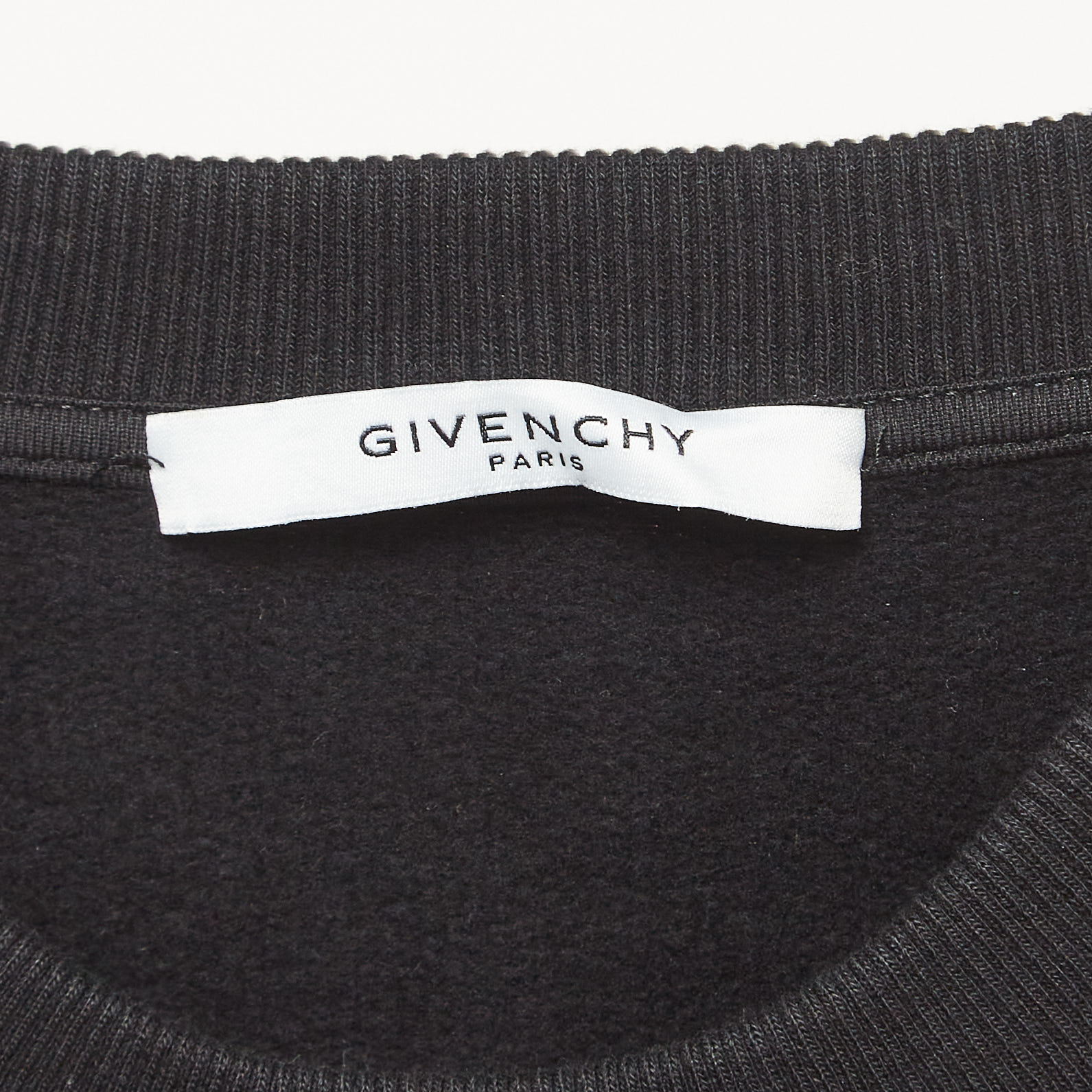 Givenchy Black Applique Faun Motif Cross Cotton Sweatshirt M