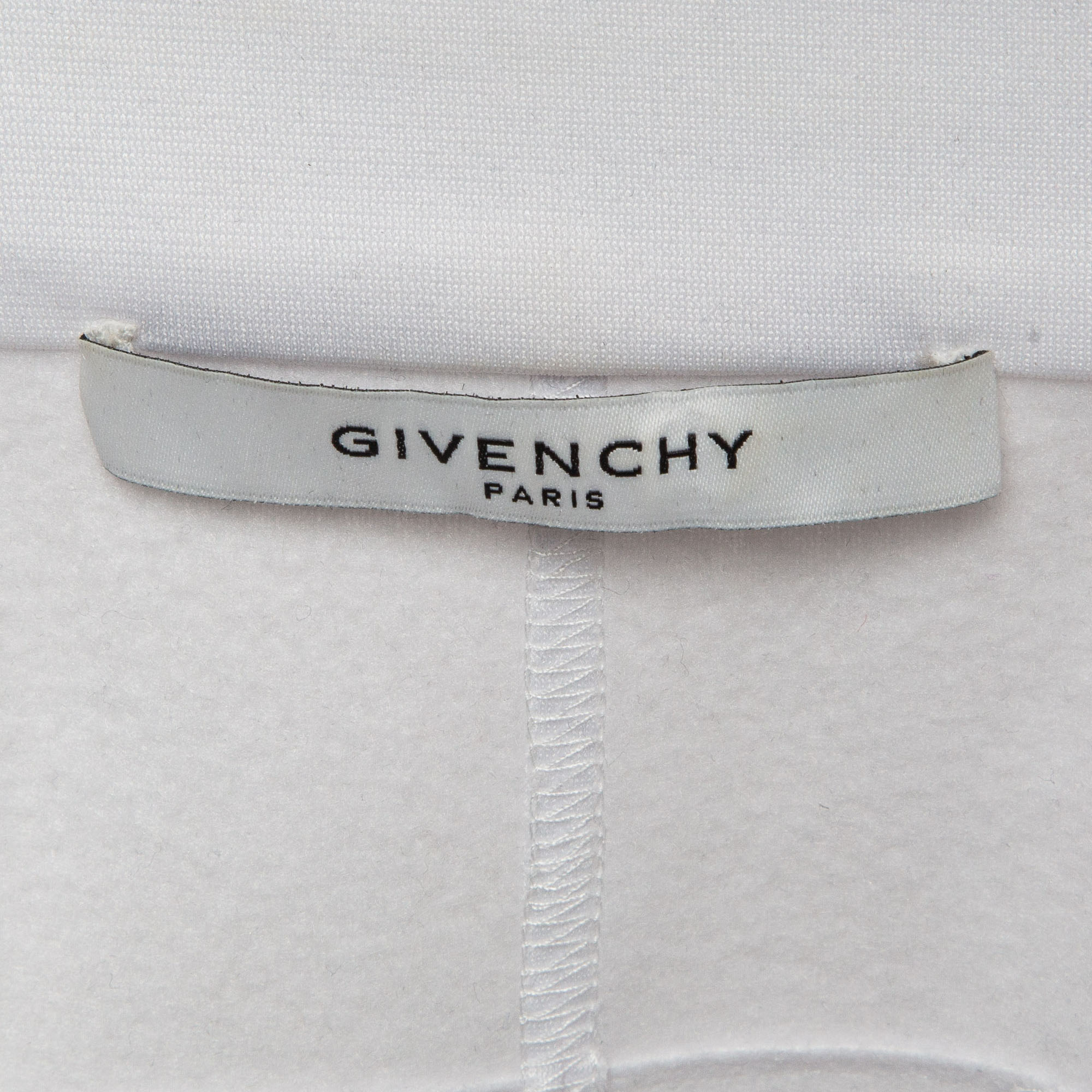 Givenchy White Metallic Logo Print Jersey Jacket L