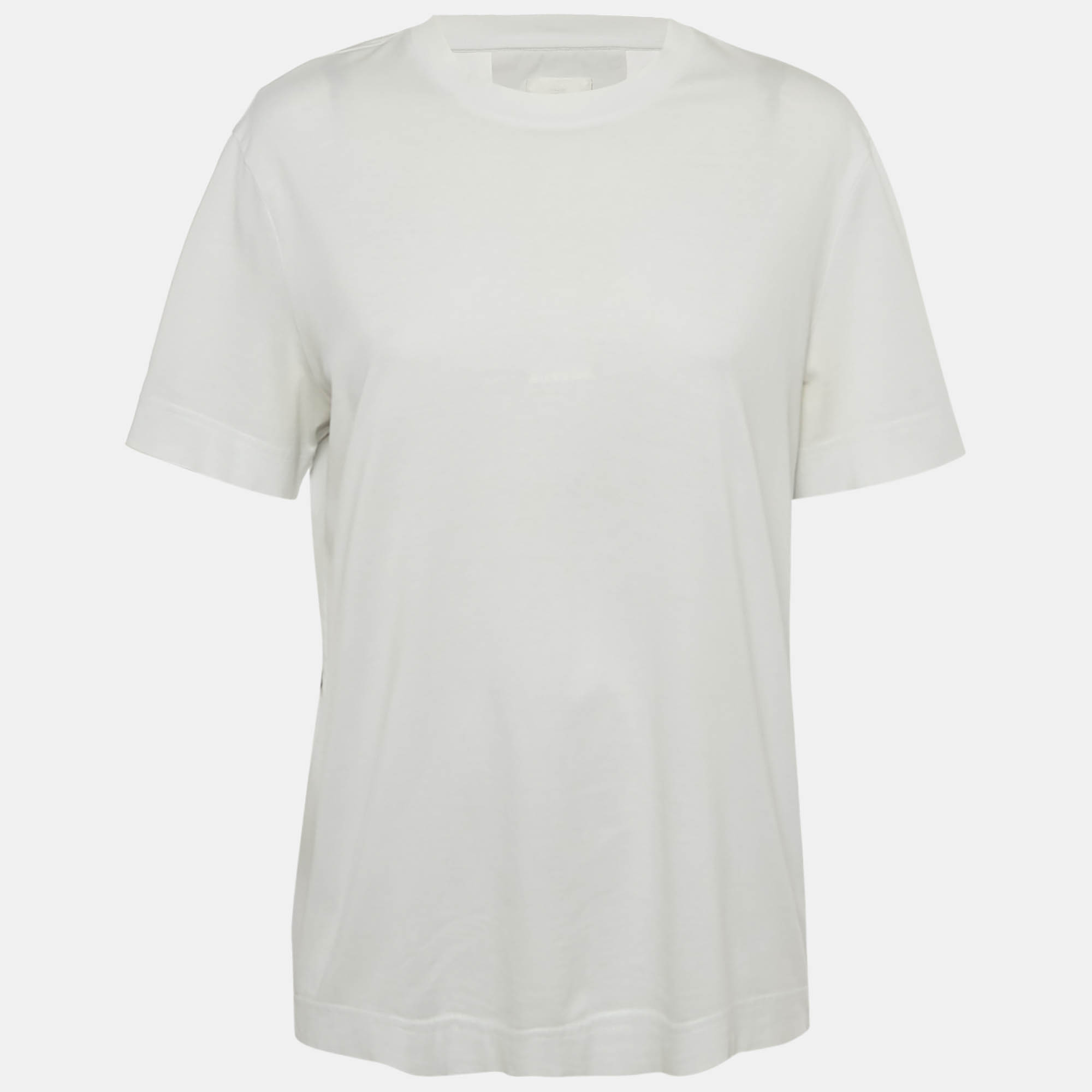 Givenchy White Printed Jersey Crewneck T-Shirt M 
Givenchy White Printed Jersey Crewneck T-Shirt M