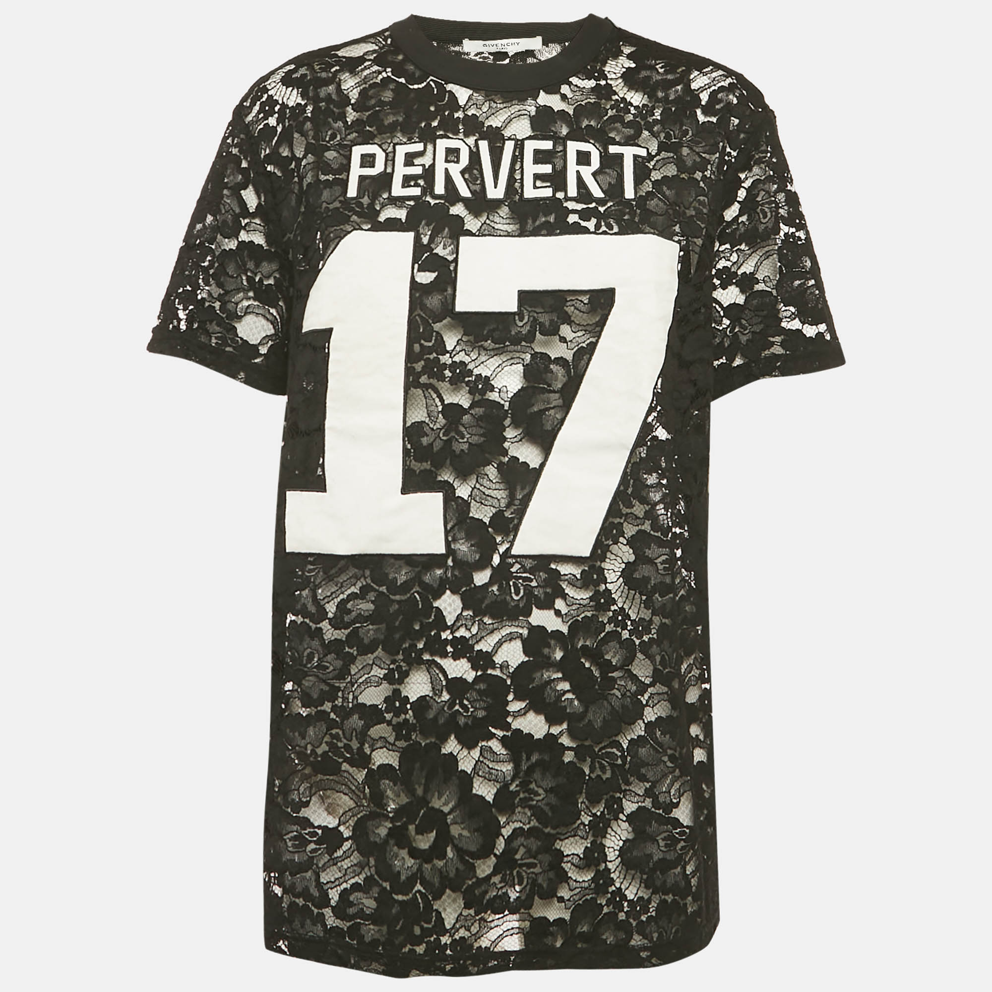 Givenchy Black Sheer Lace Jersey T-Shirt M
Givenchy Black Sheer Lace Jersey T-Shirt M