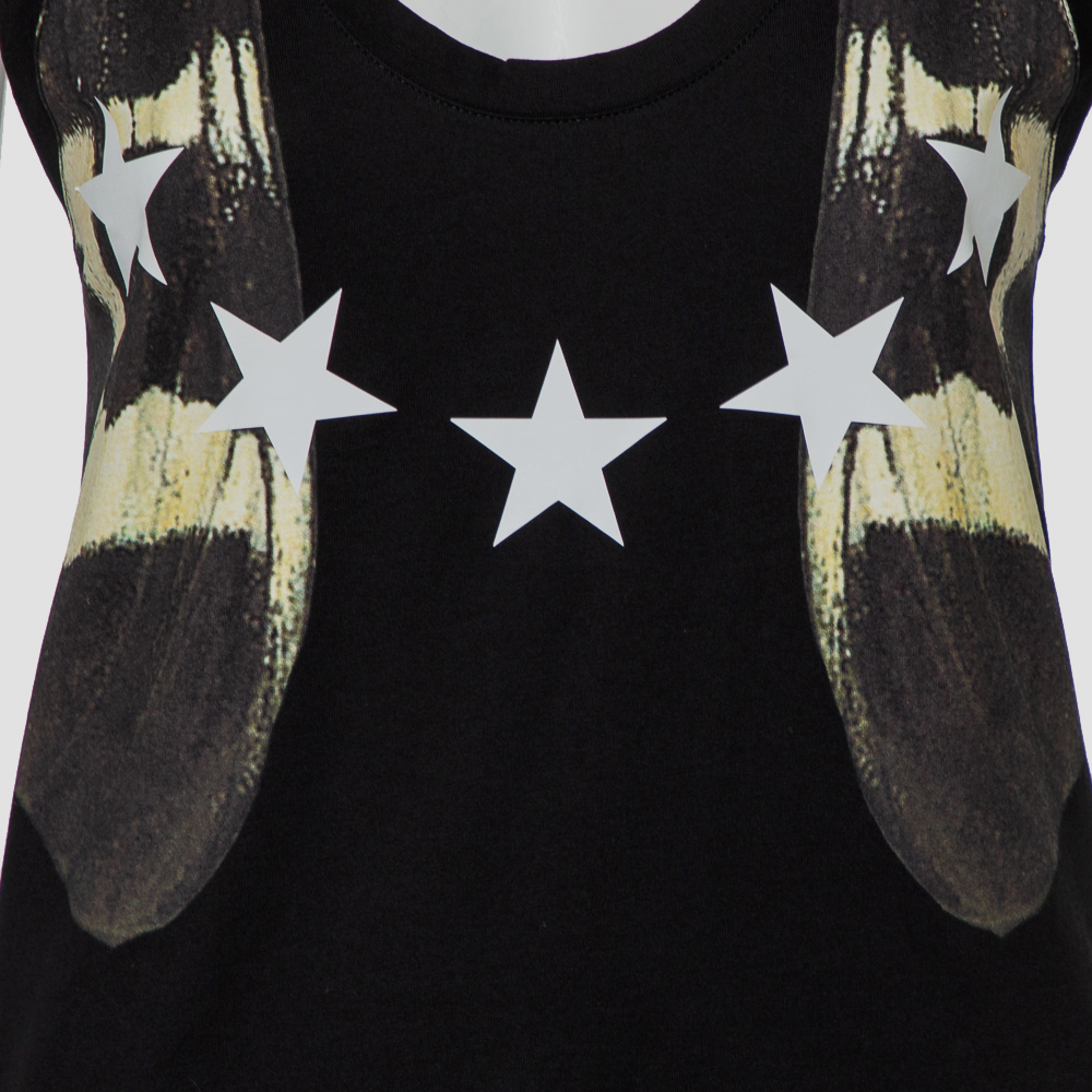 Givenchy Black Star Printed Cotton Tank Top S
