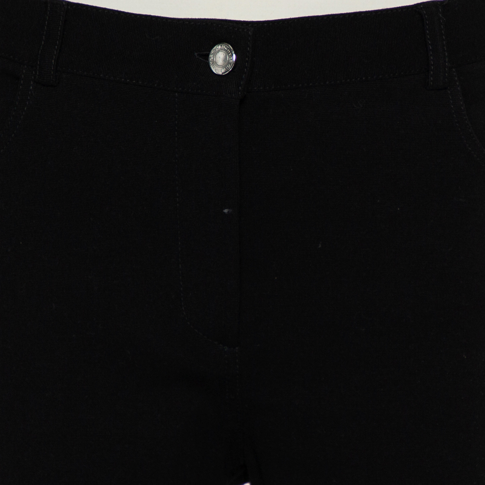 Givenchy Black Knit Zip Front Leggings M