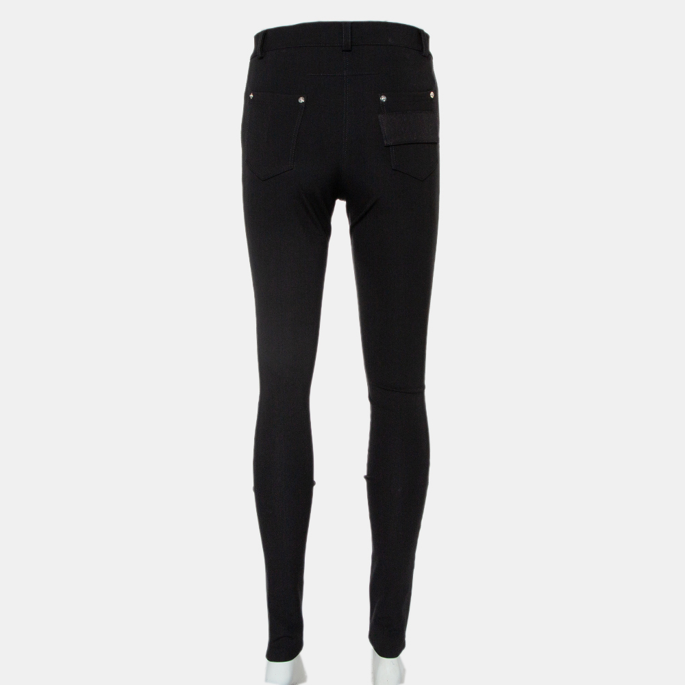 Givenchy Black Knit Skinny Leggings M