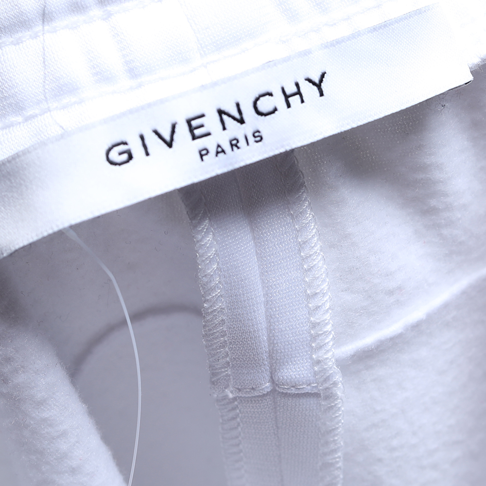 Givenchy White Jersey Logo Detail Track Mini Skirt S