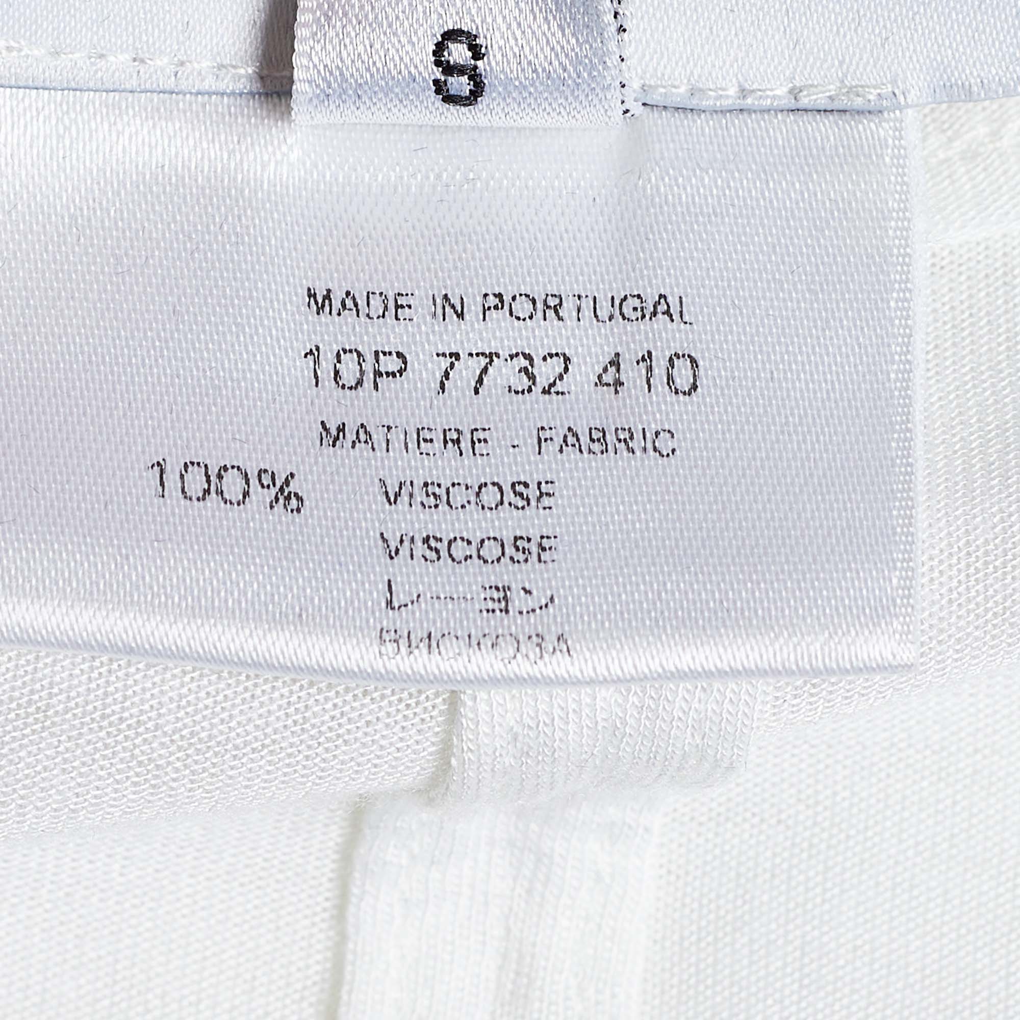 Givenchy White Knit Full Sleeve Top S