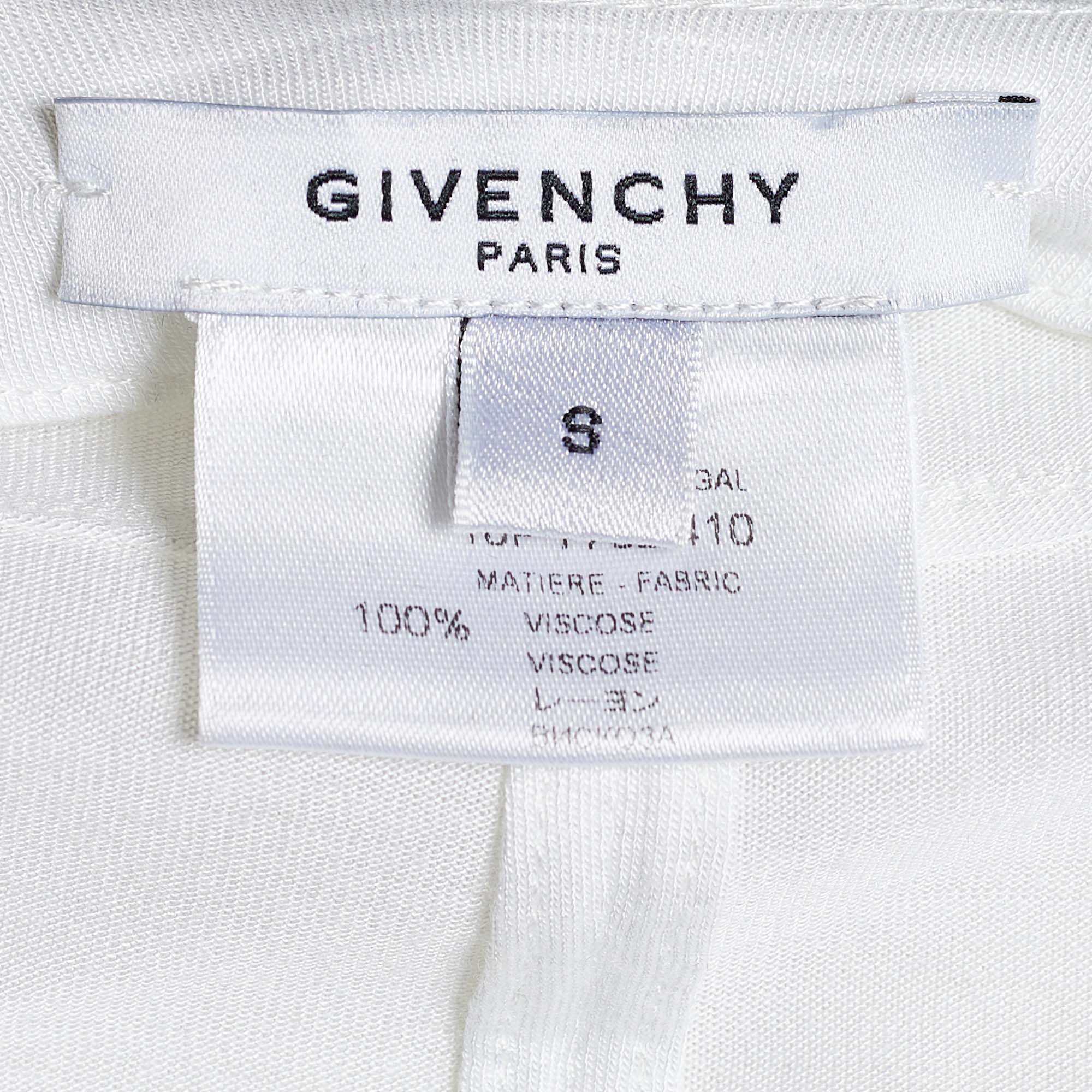 Givenchy White Knit Full Sleeve Top S