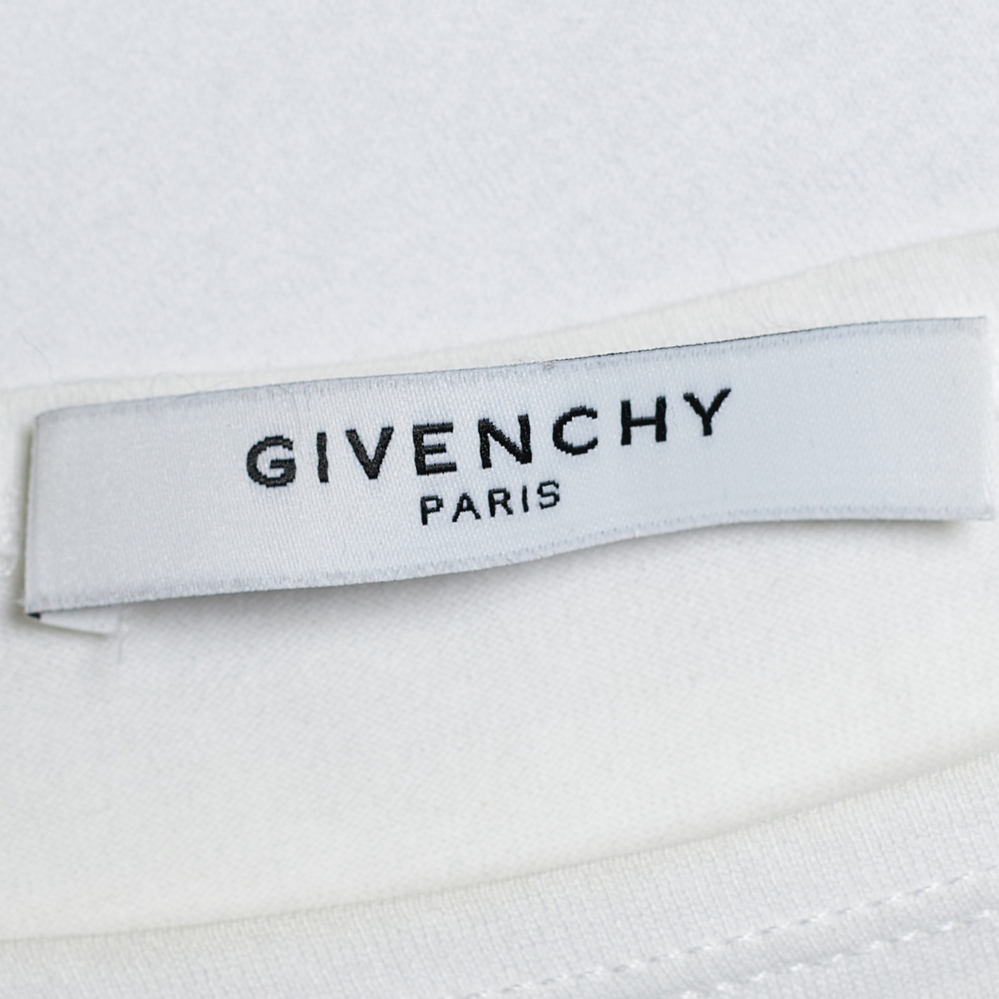 Givenchy White Printed Cotton T-Shirt M