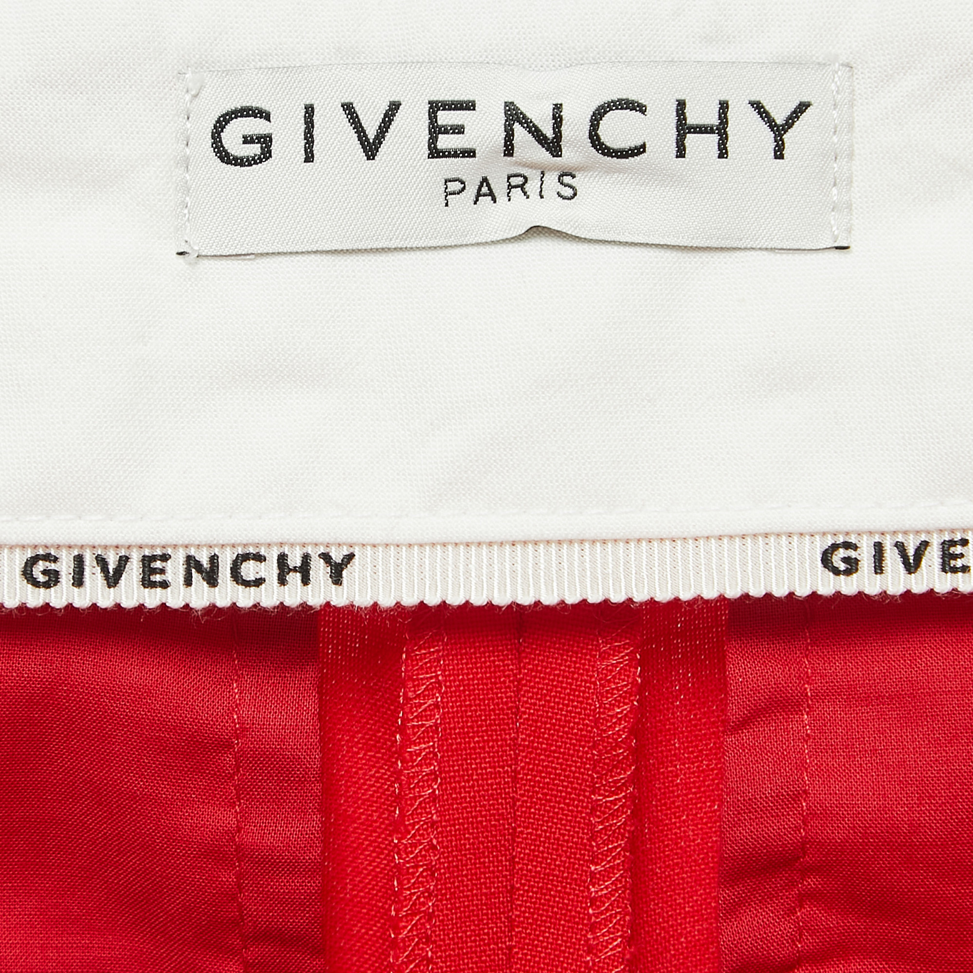 Givenchy Red Wool Tailored Trousers S