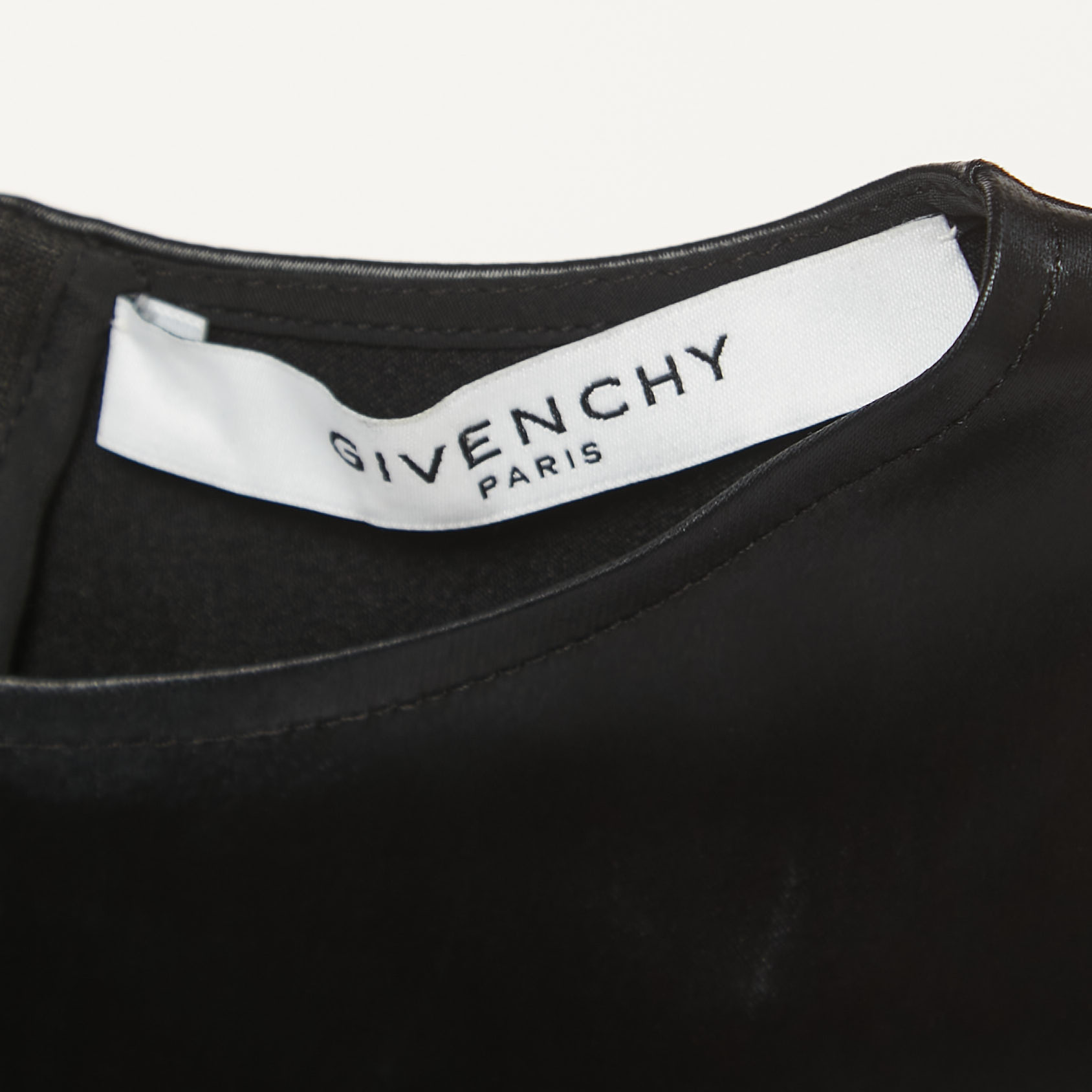 Givenchy Black Faux Leather Sleeveless Top S
