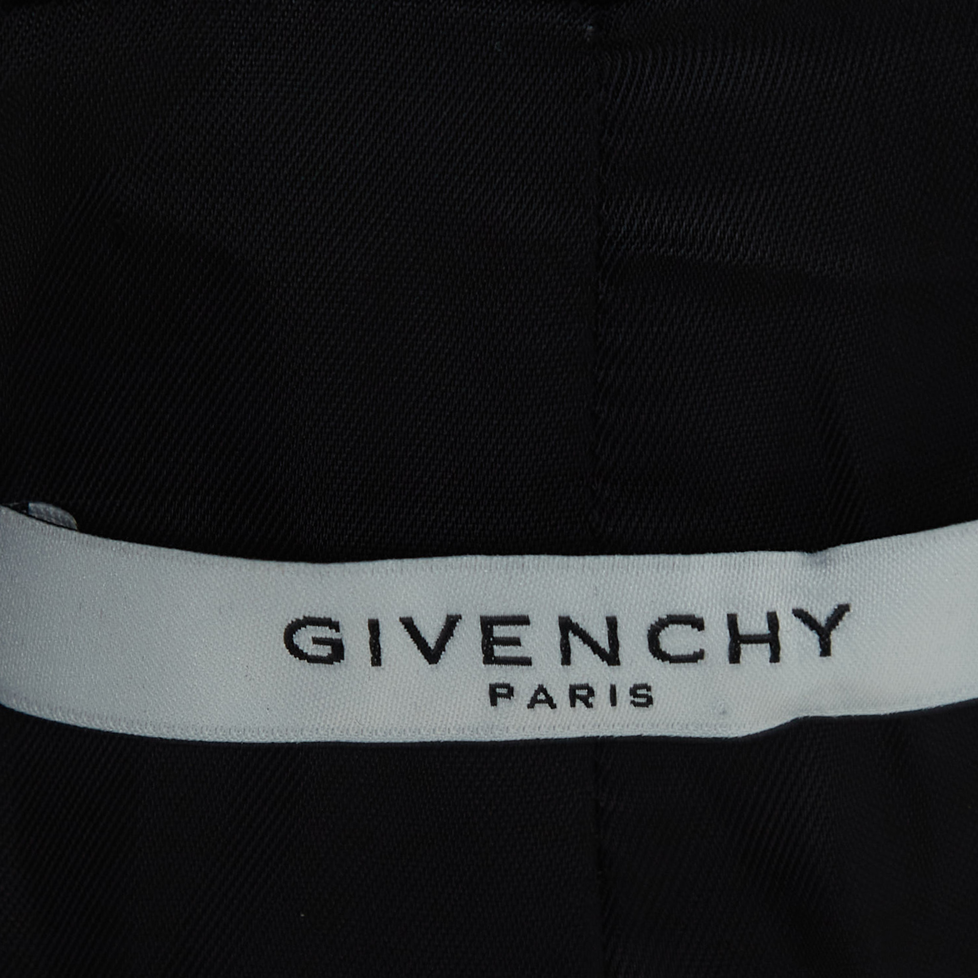 Givenchy Black Crepe Double Breasted Peplum Blazer M