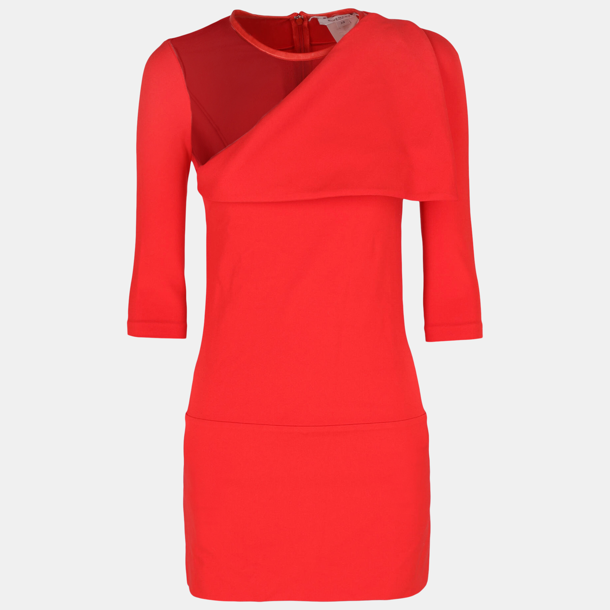 Givenchy  Women's Synthetic Fibers Mini Dress - Orange - XS