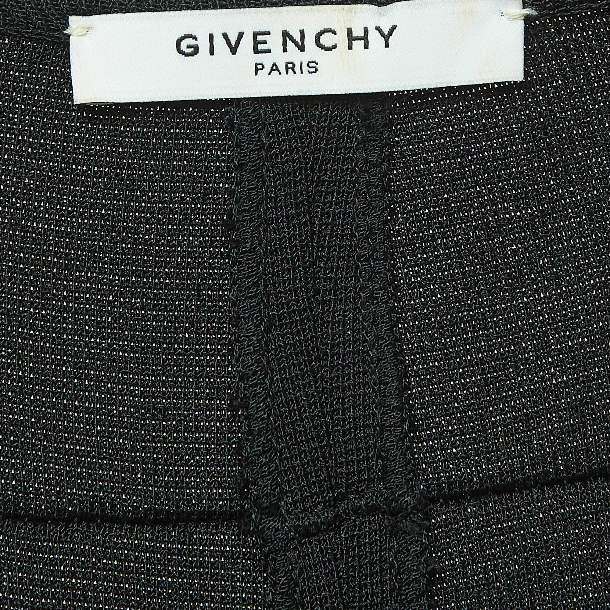 Givenchy Black Knit Zipper Detail Bodycon Dress L