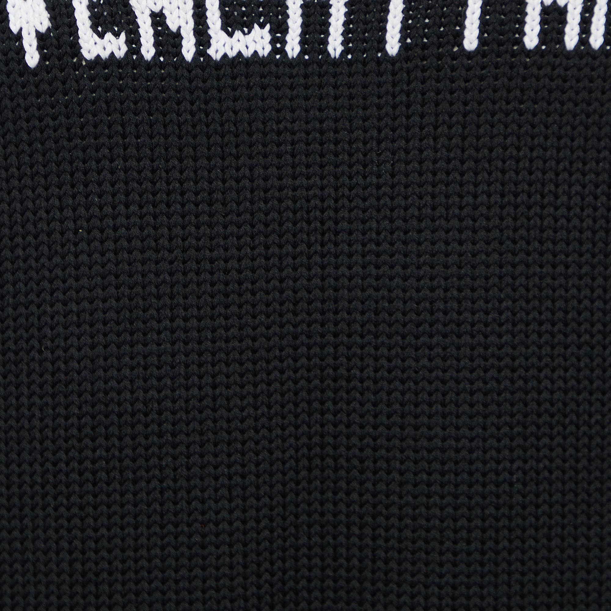 Givenchy Black 4G Logo Cotton Knit Crew Neck Jumper M