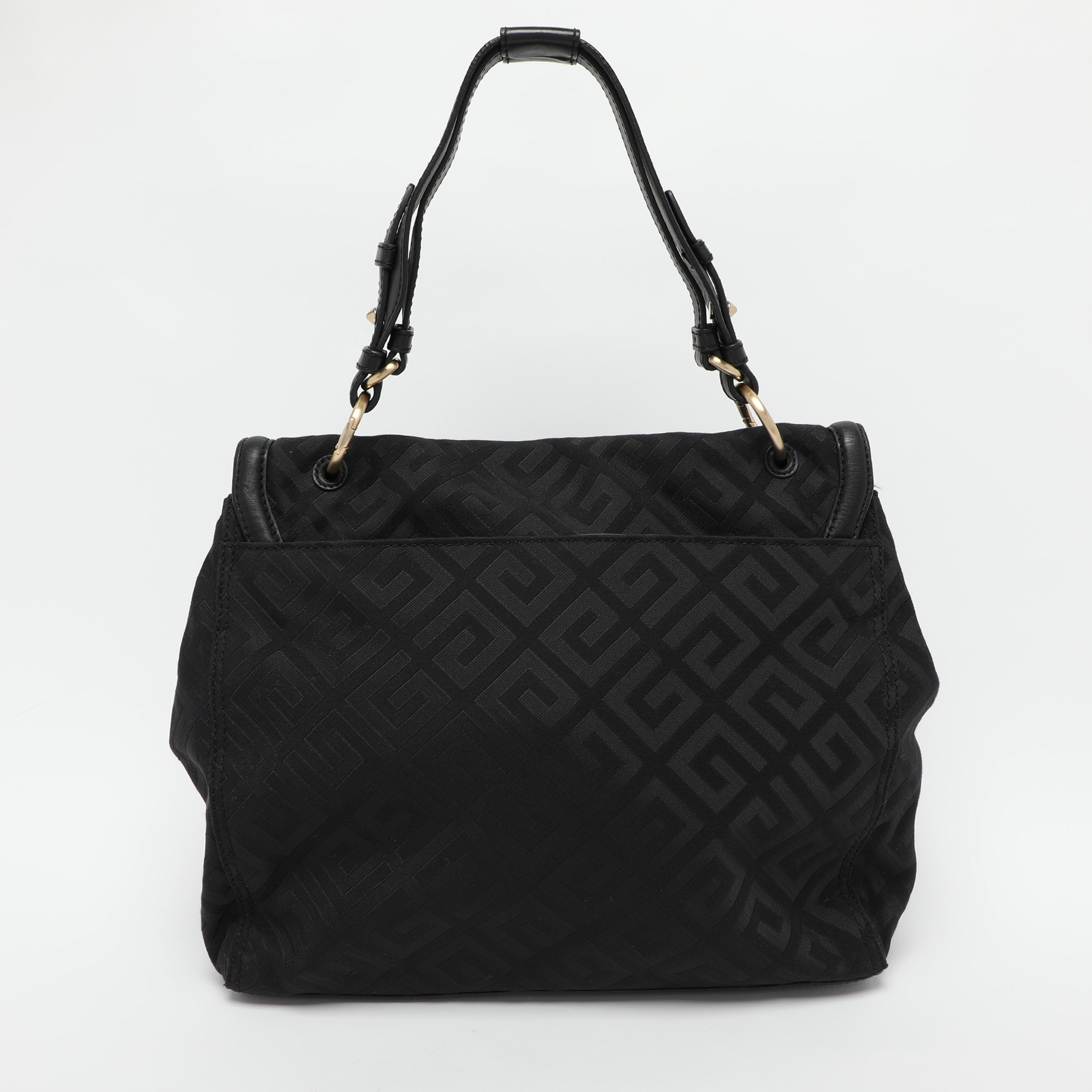 Givenchy Black Signature Canvas And Leather Shoulder Bag