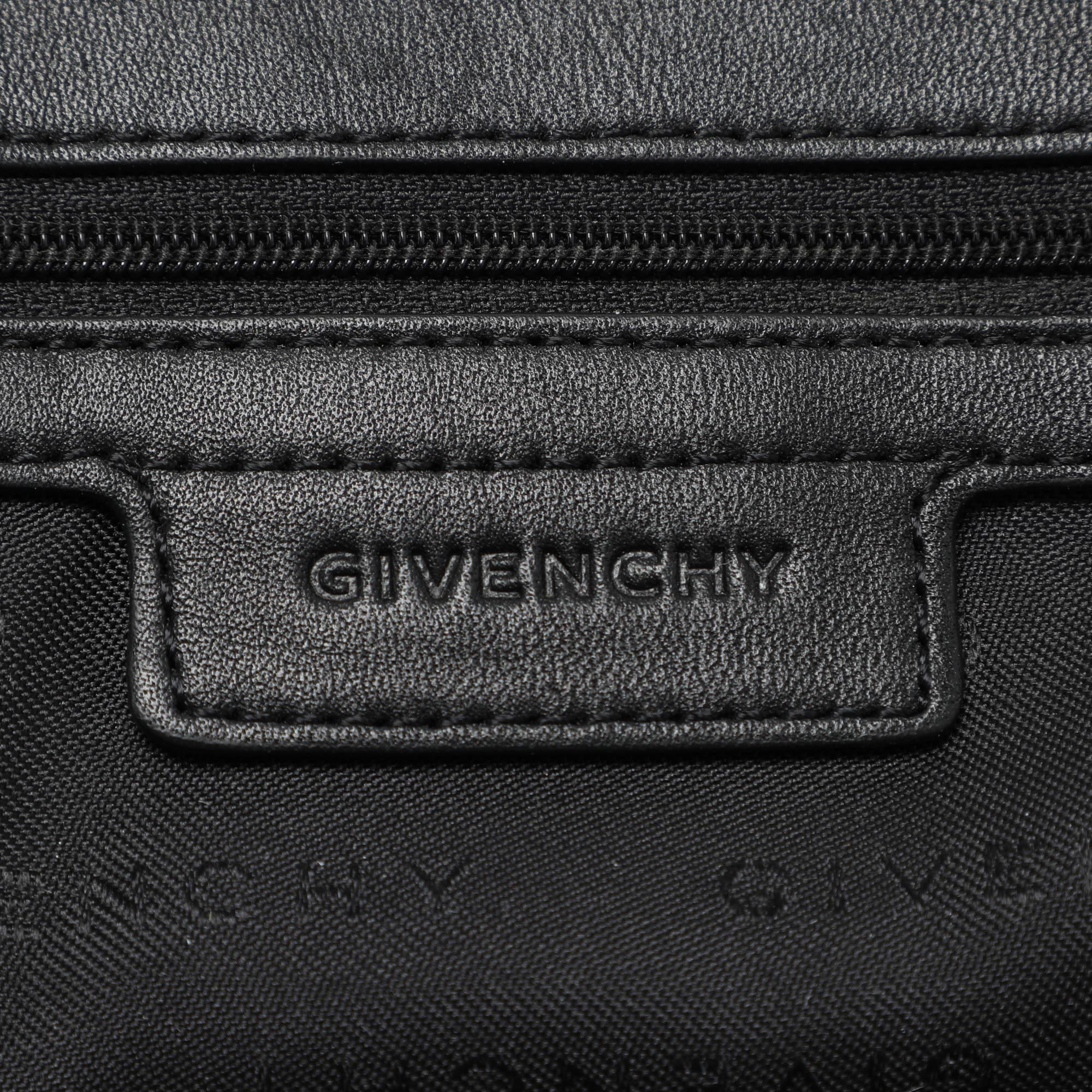 Givenchy Black Signature Canvas And Leather Shoulder Bag