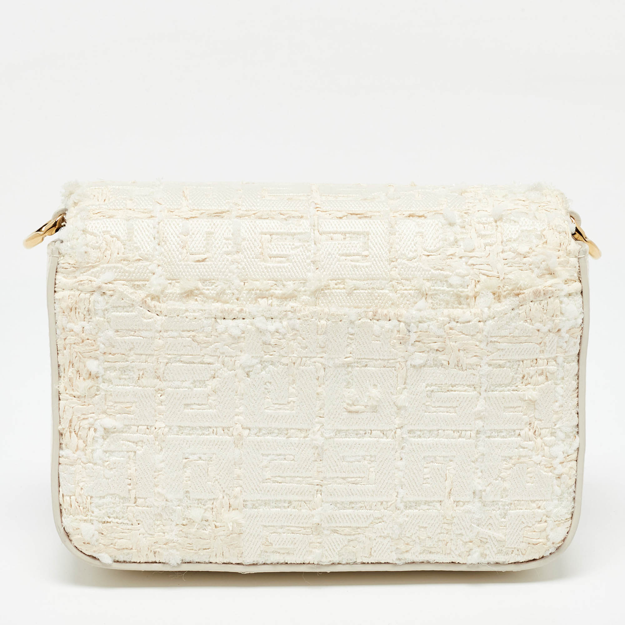 Givenchy White Tweed Fabric And Leather 4G Crossbody Bag