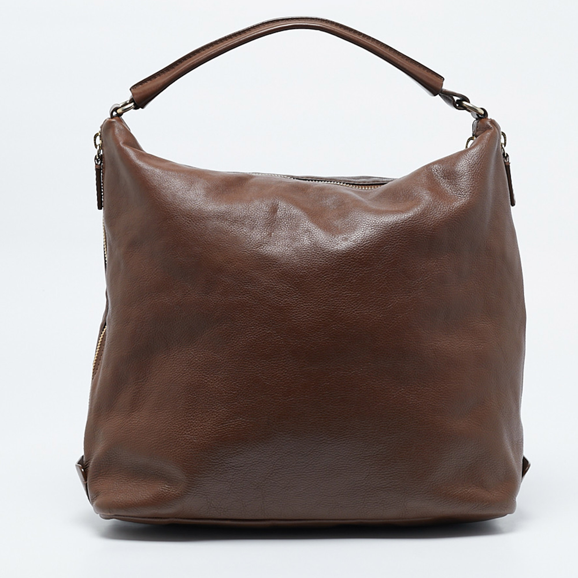 Givenchy Brown Leather Side Zip Hobo