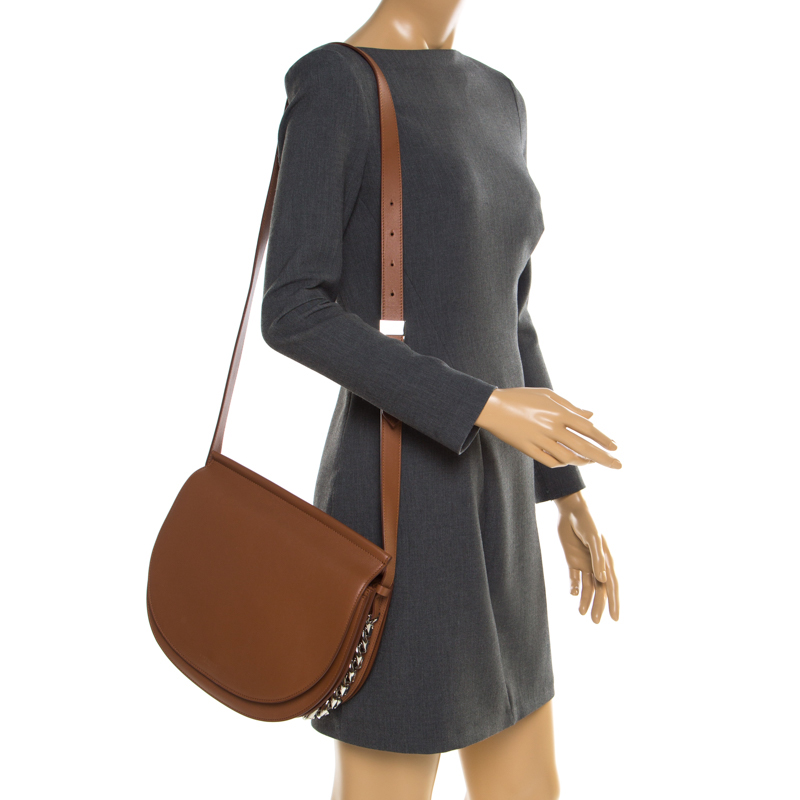 

Givenchy Brown Leather Mini Infinity Saddle Bag