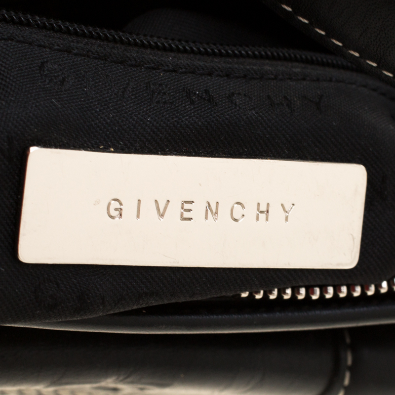 Givenchy Black Leather Pocket Shoulder Bag