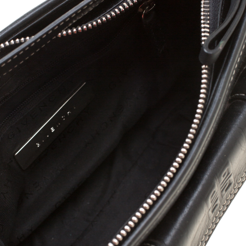 Givenchy Black Leather Pocket Shoulder Bag
