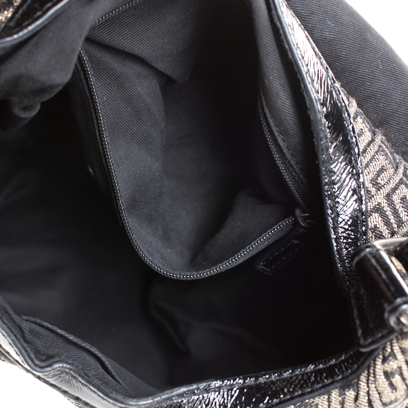 Givenchy Brown/Black  Monogram Canvas And Patent Leather Hobo