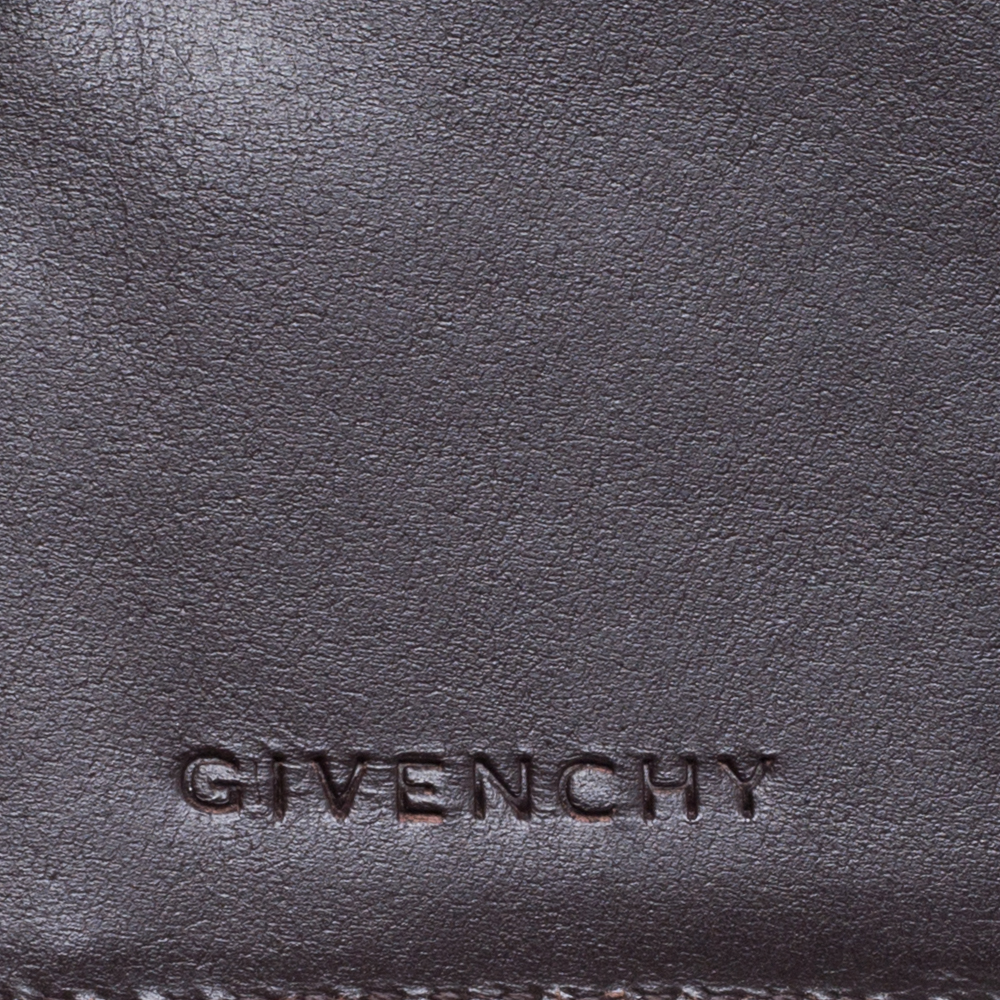 Givenchy Green/Brown Monogram Fabric And Leather French Wallet