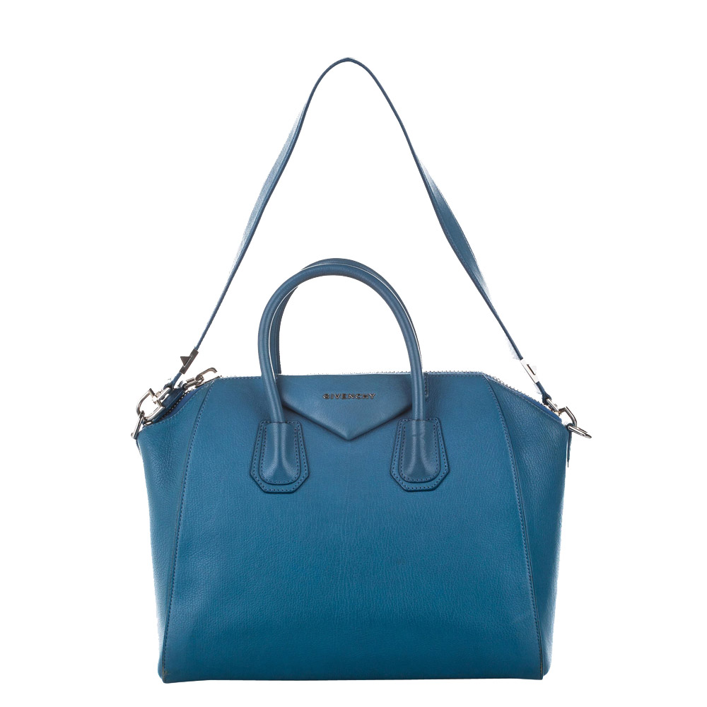Givenchy Blue Leather Antigona Satchel Bag