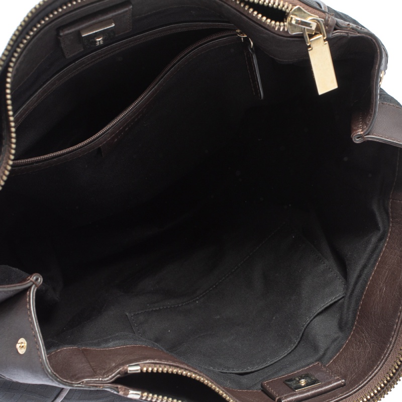 Givenchy Black/Brown Monogram Canvas And Leather Tote