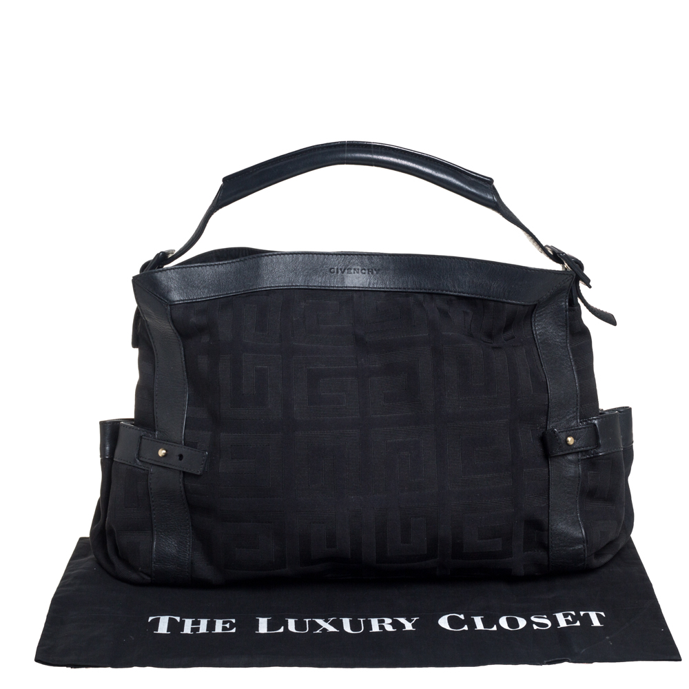 Givenchy Black Signature Canvas And Leather Satchel
